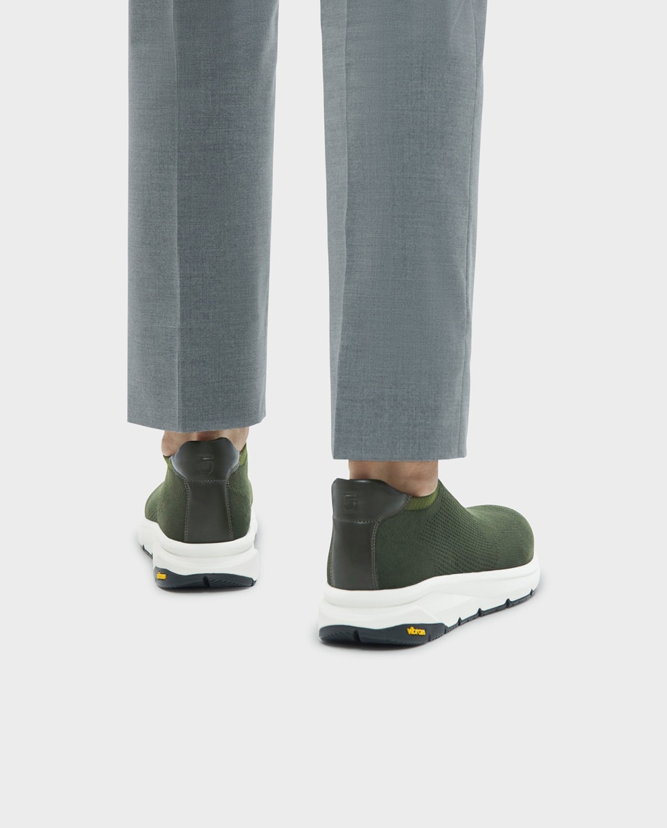 Zapatillas de hombre tipo calcetín con suela vibram - Glent - Verde Verde-2