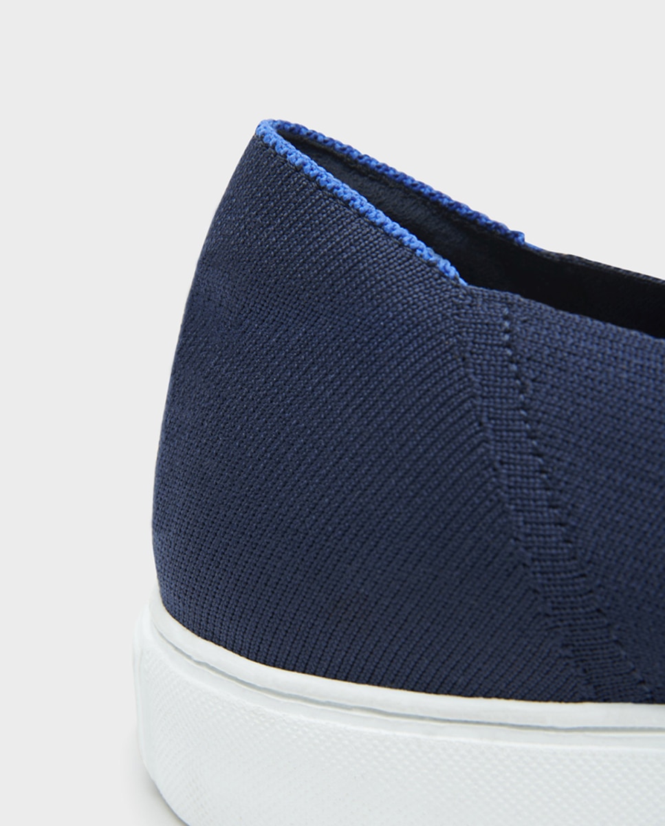 Zapatillas slip-on de hombre de piel - Glent - Azul marino Azul marino-4