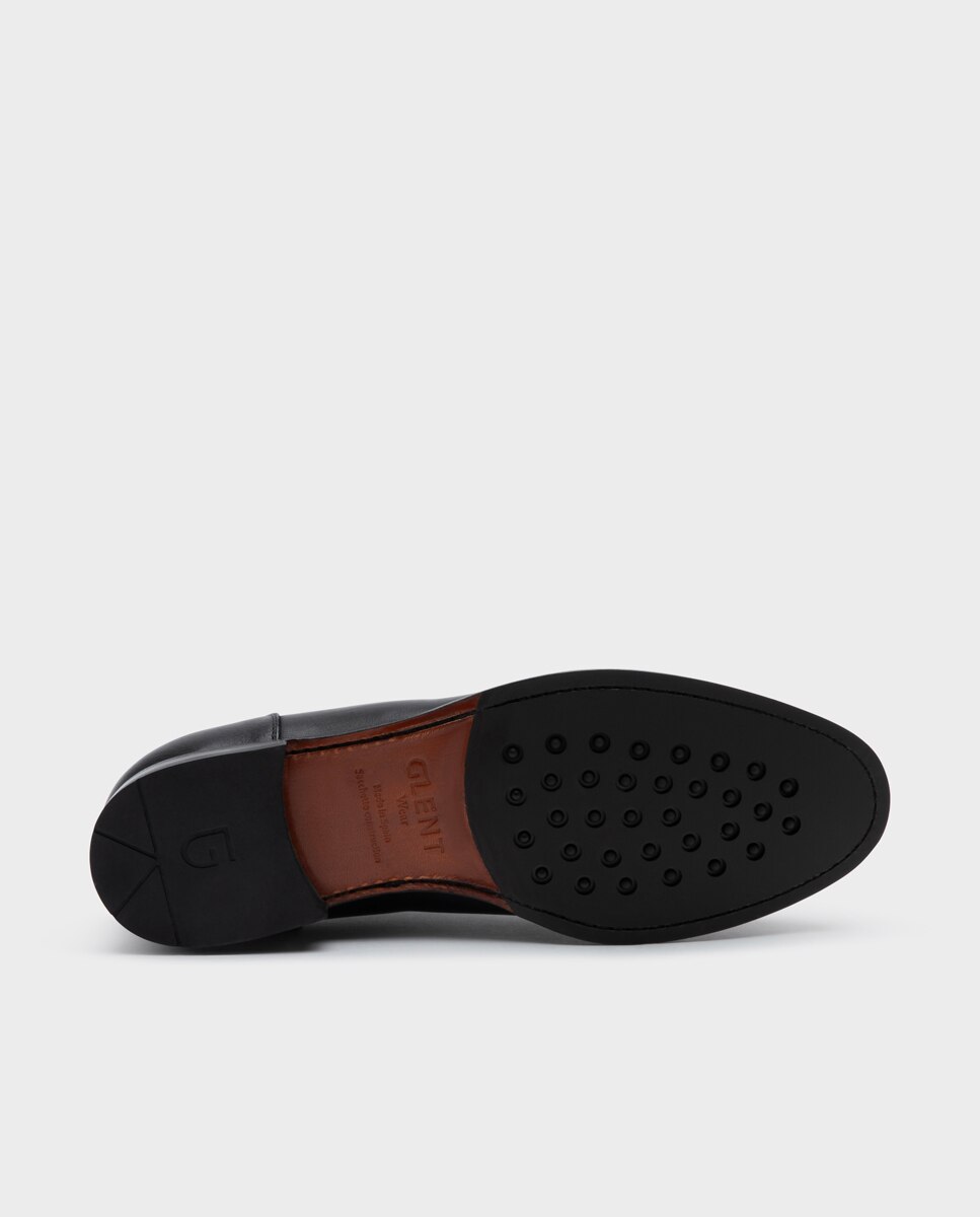 Zapatos de cordones de hombre de piel - Glent - Negro Negro-4