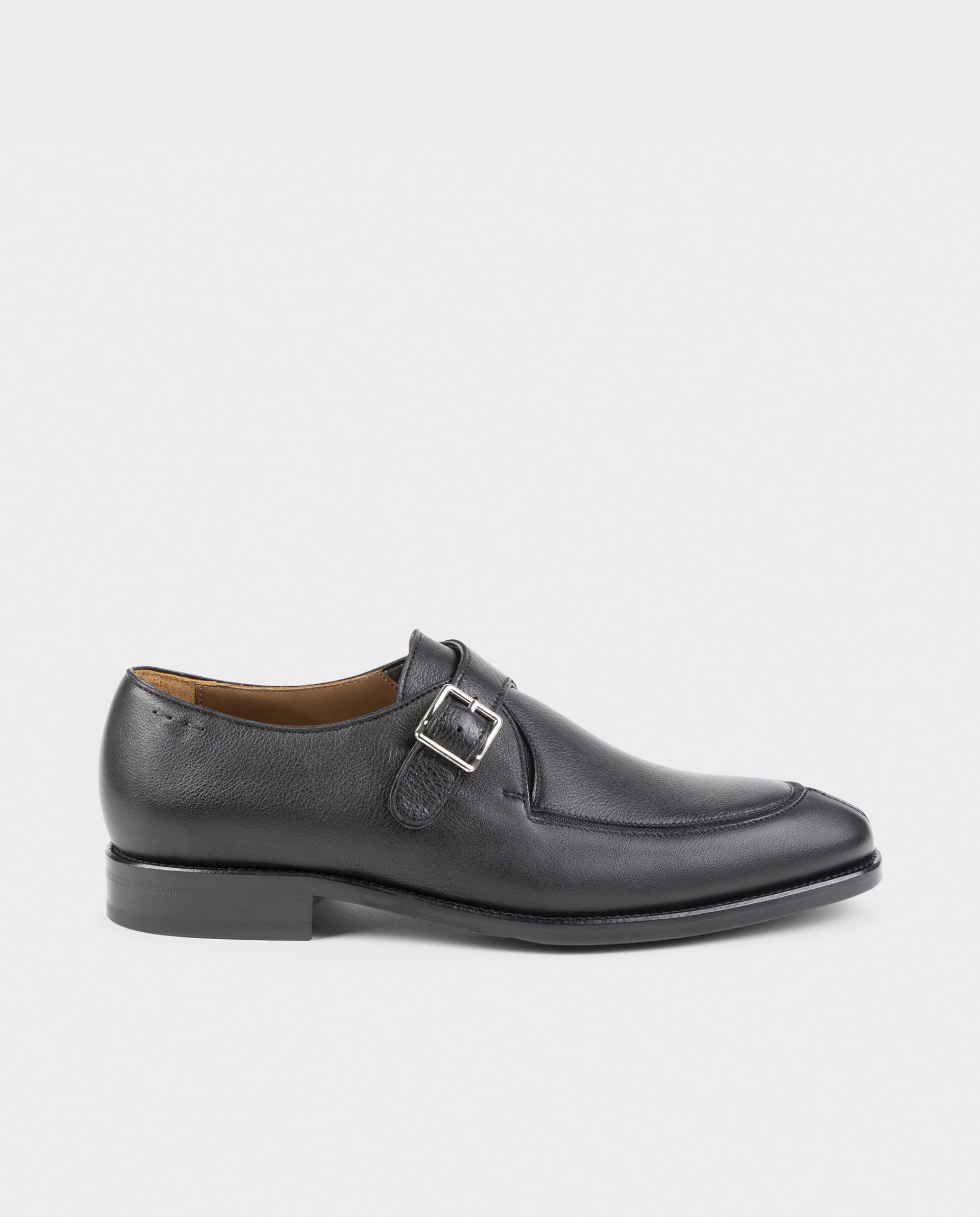 Glent - Zapatos monk de hombre de piel disponible en 2 anchos.