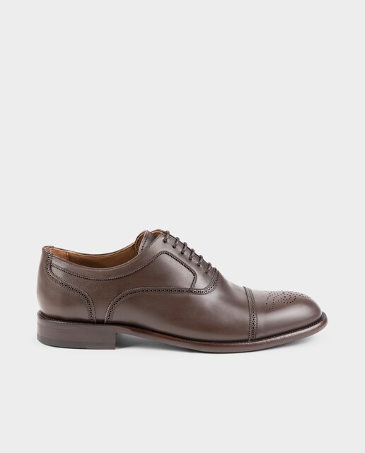 Imagen 0 de Zapato oxford de hombre en piel con construcción guante disponible en 2 anchos