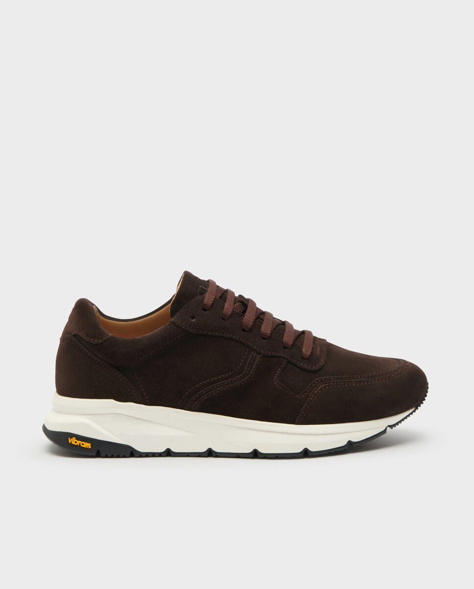 Zapatillas de hombre de piel con cordones - Glent - Marrón oscuro Marrón oscuro-5