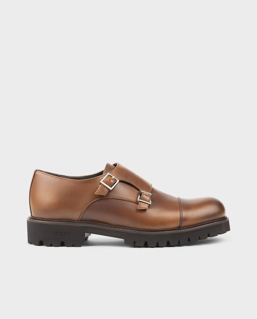 Imagen 0 de Zapato de hombre con doble hebilla en piel