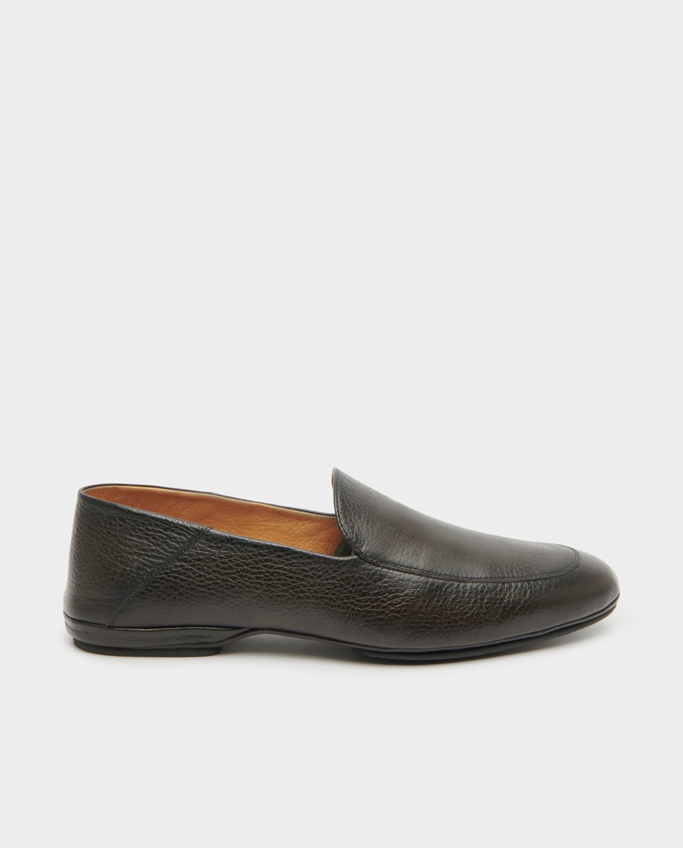 Zapatos slipper cómodos de hombre de piel - Glent - Marrón Marrón-1