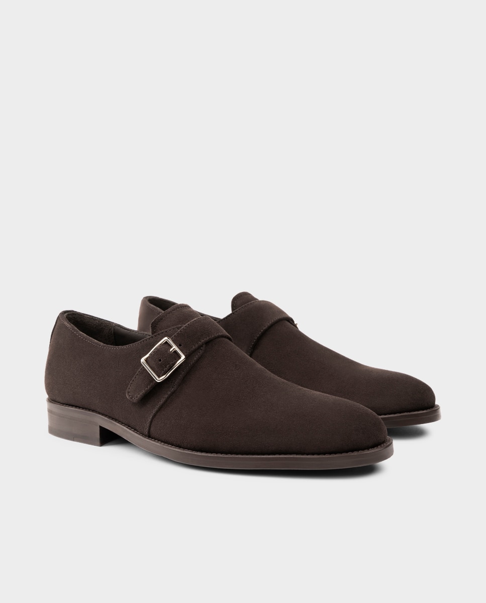Zapatos monk de hombre de piel - Glent - Marrón Marrón-3