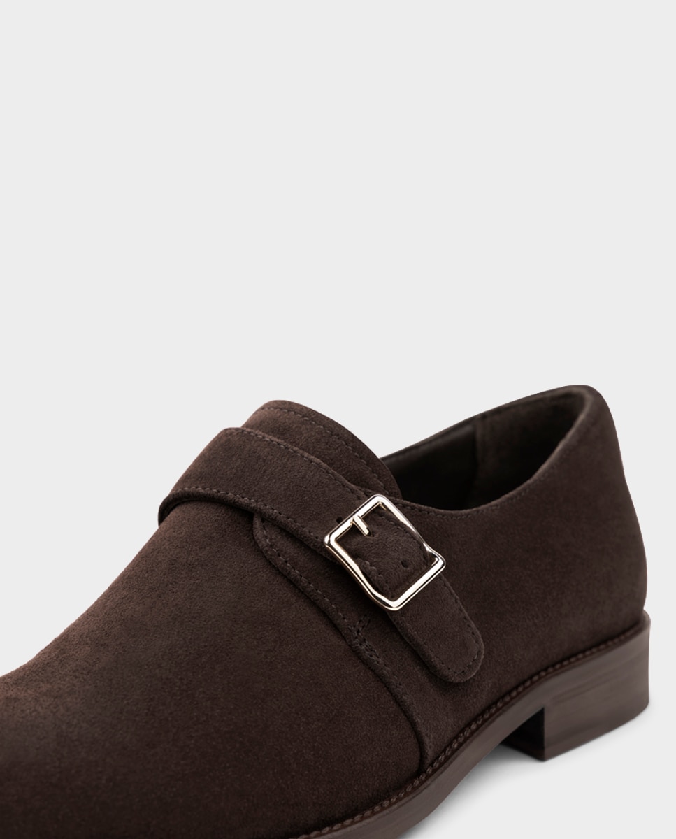 Zapatos monk de hombre de piel - Glent - Marrón Marrón-4