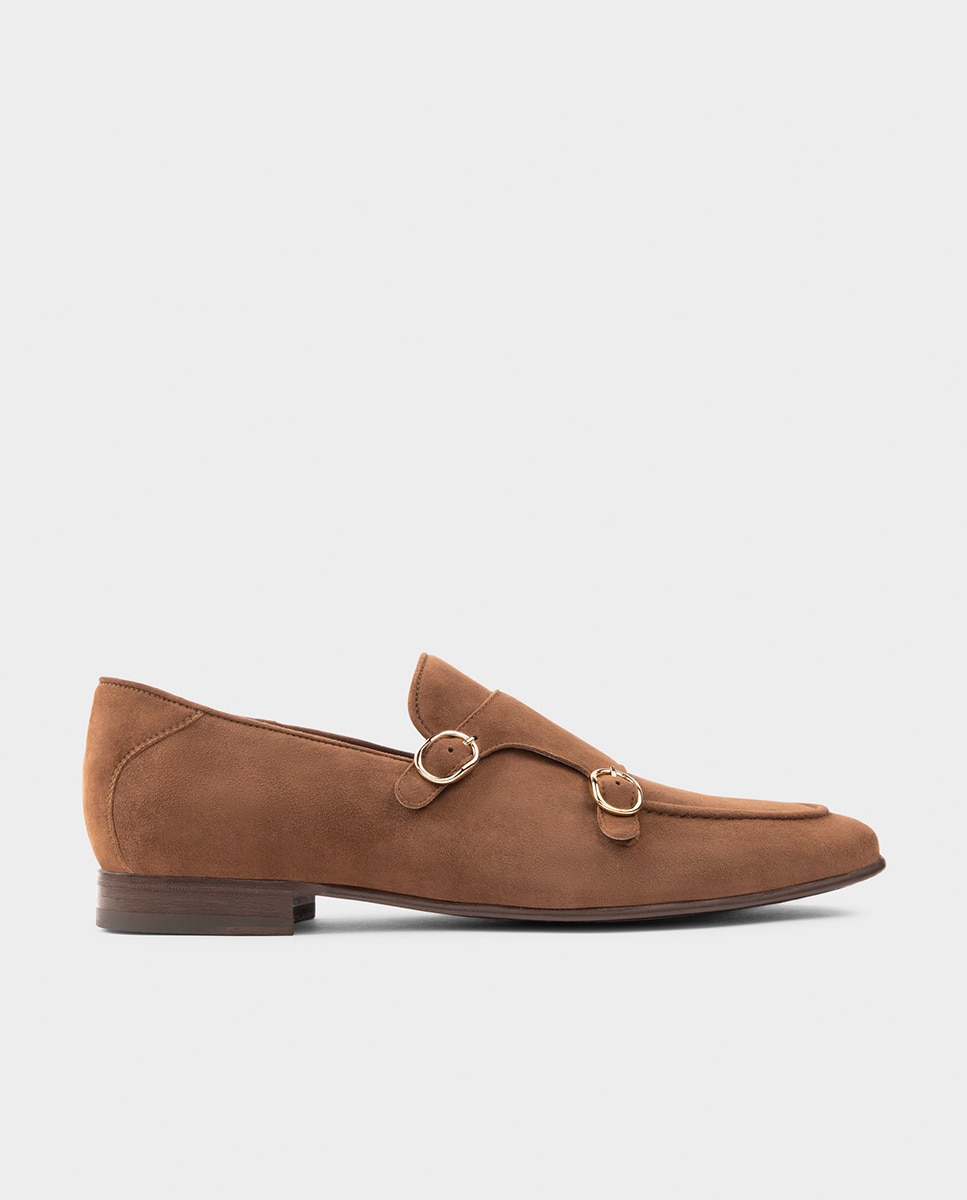 Imagen 0 de Zapatos monk de hombre de piel Marrón