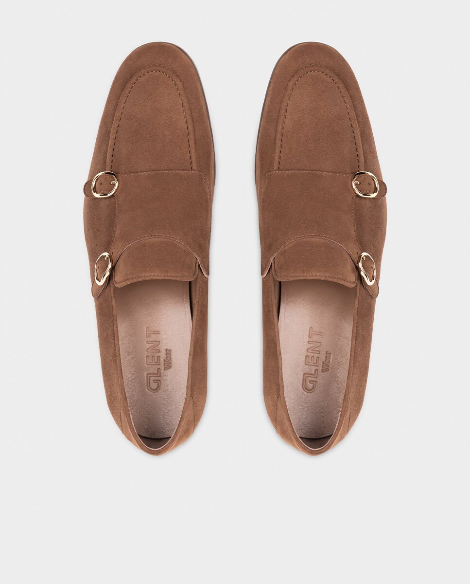 Zapatos monk de hombre de piel - Glent - Marrón Marrón-2