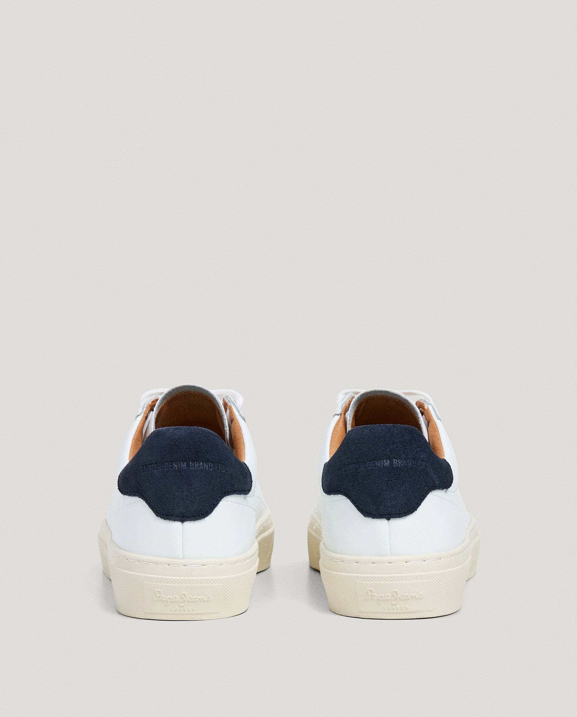 Yogi - Pepe Jeans - zapatillas piel con detalles en ante - Blanco Blanco-4
