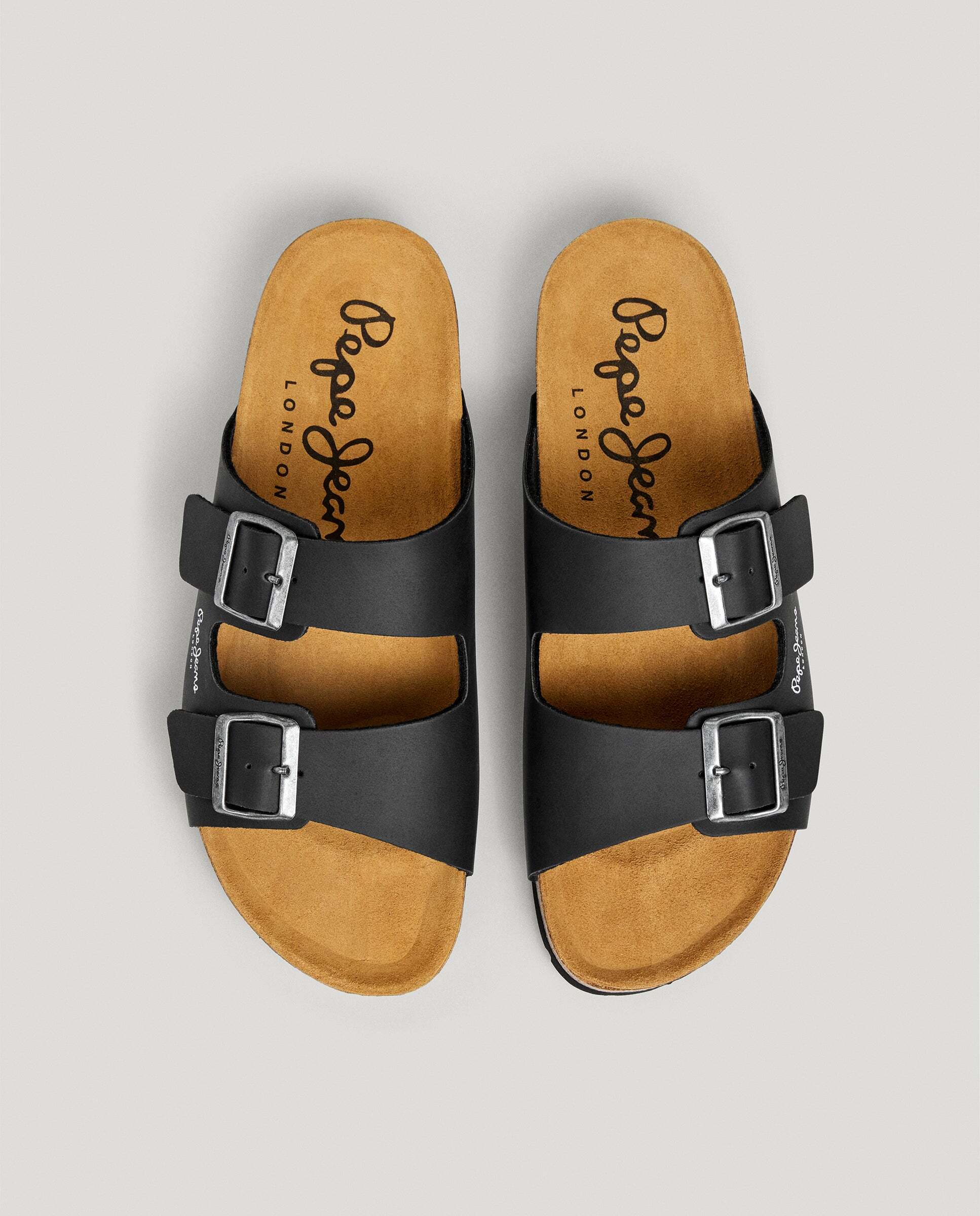 Sandalias de hombre con doble hebilla - Pepe Jeans - Negro Negro-4