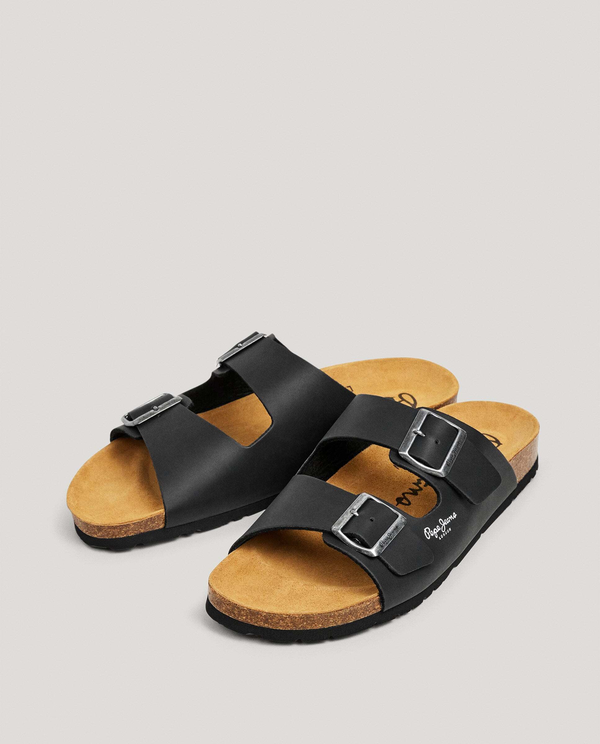 Sandalias de hombre con doble hebilla - Pepe Jeans - Negro Negro-3