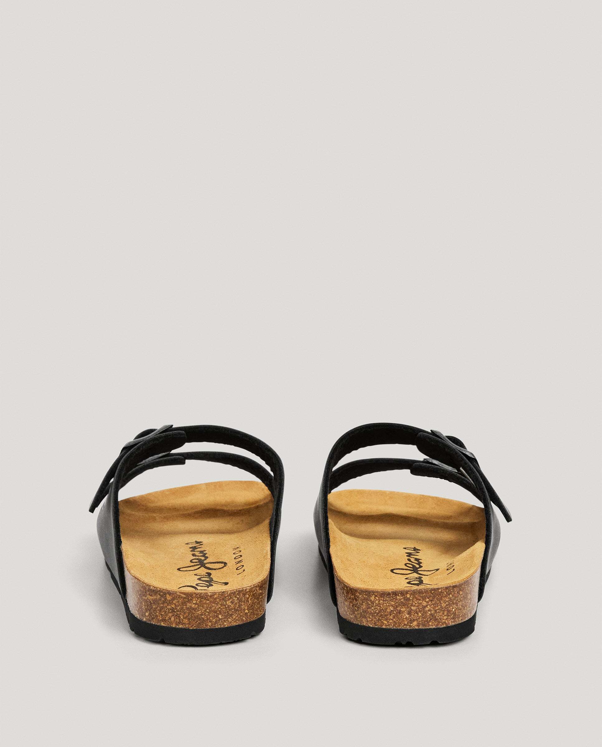 Sandalias de hombre con doble hebilla - Pepe Jeans - Negro Negro-2