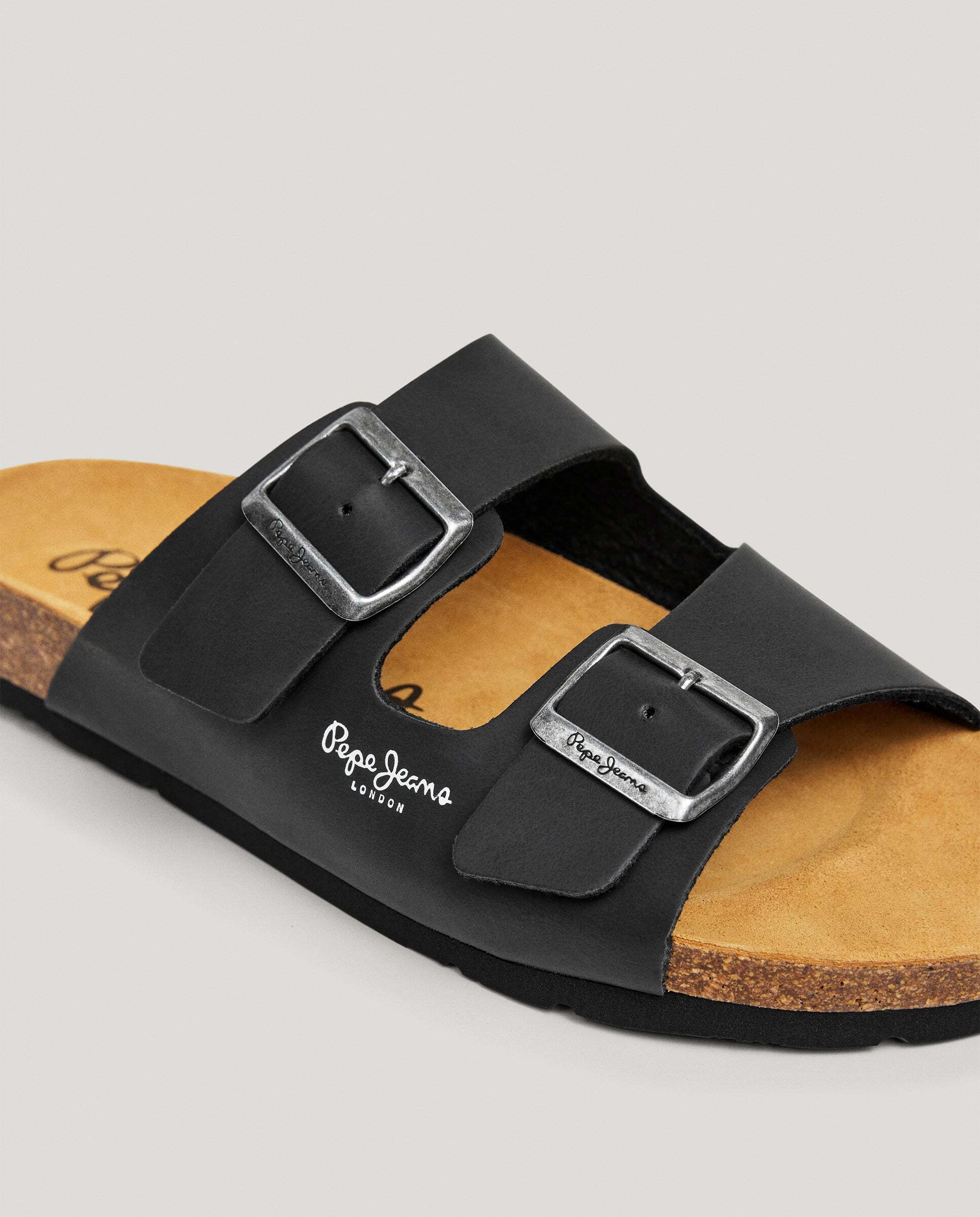 Sandalias de hombre con doble hebilla - Pepe Jeans - Negro Negro-5