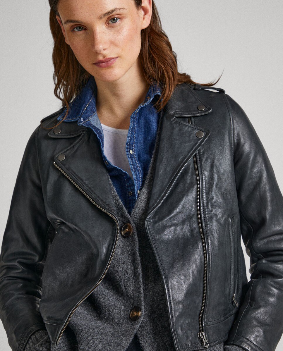 Cazadora de best sale piel pepe jeans