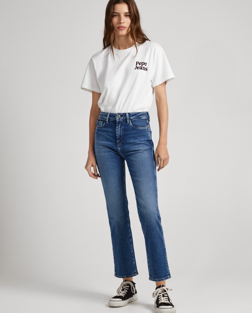 Camisa blanca y online vaqueros mujer