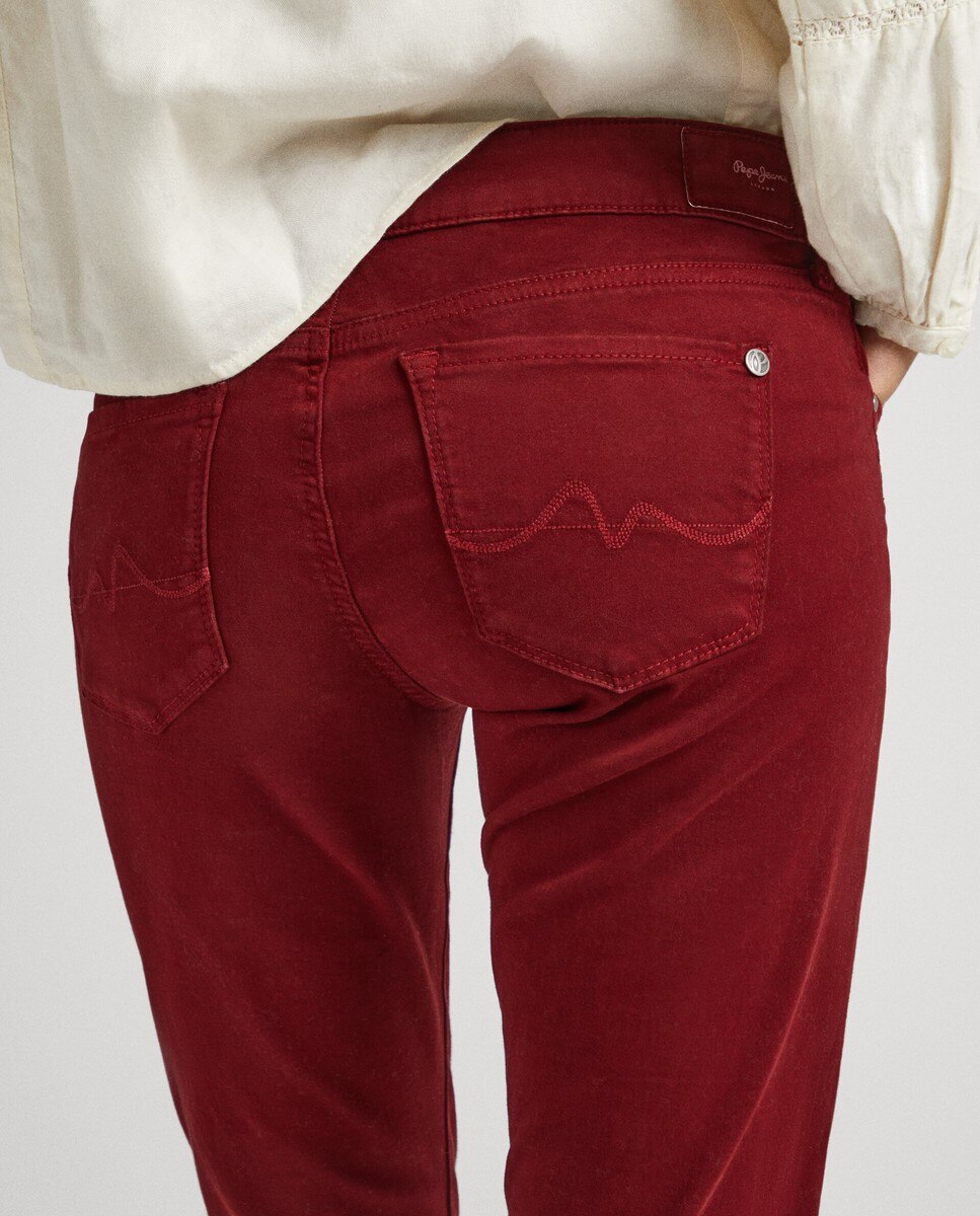 Pantalones rojos mujer discount el corte ingles