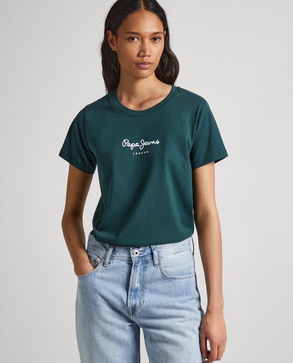 Pepe Jeans Eliel Canotta Donna – Basic A Costine Con Logo Ricamato, Vestibilità Regolare, Cotone - 3