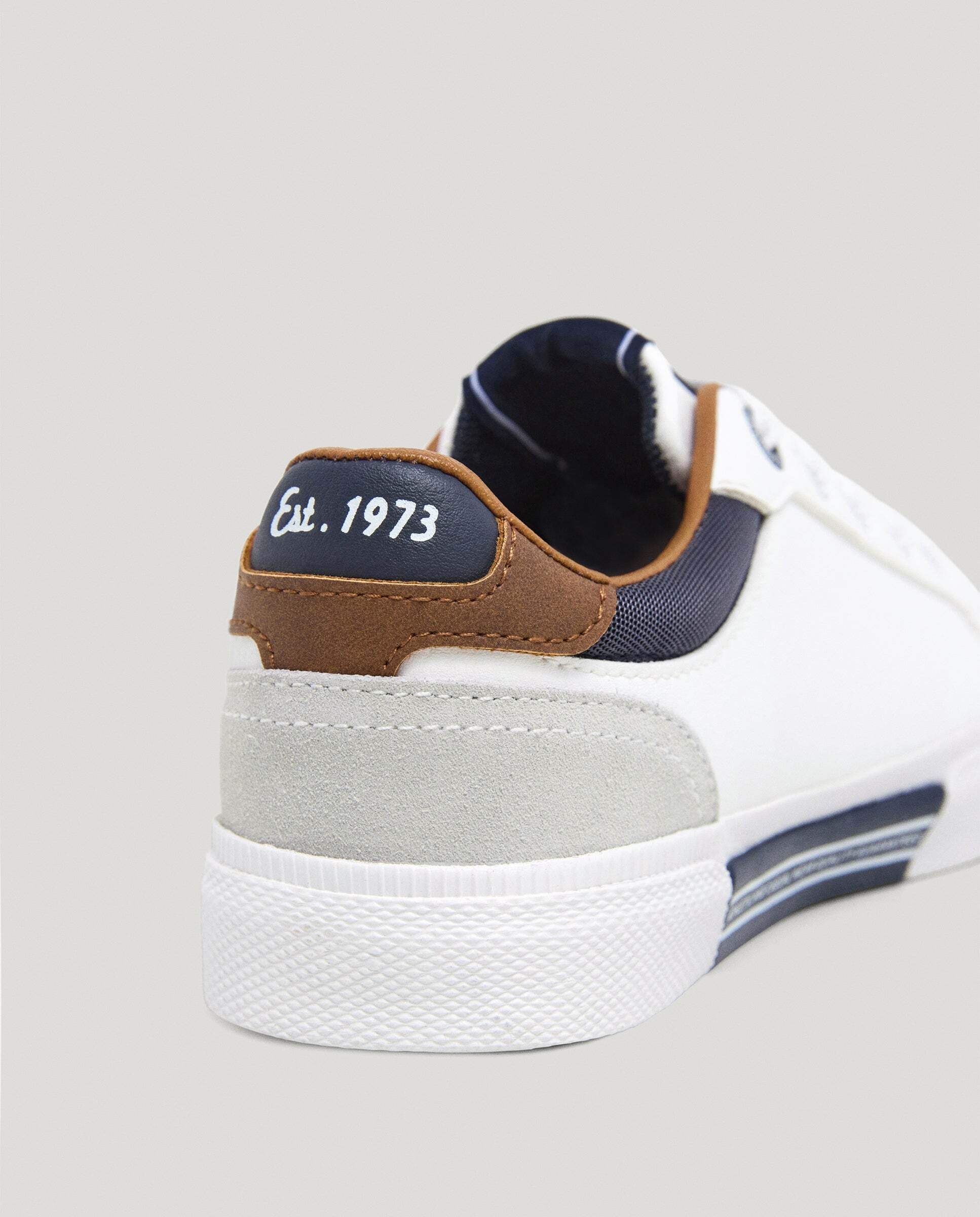 Imagen 4 de Zapatillas de niño de niño clásicas con detalles en ante - Pepe Jeans - kenton - Blanco Blanco