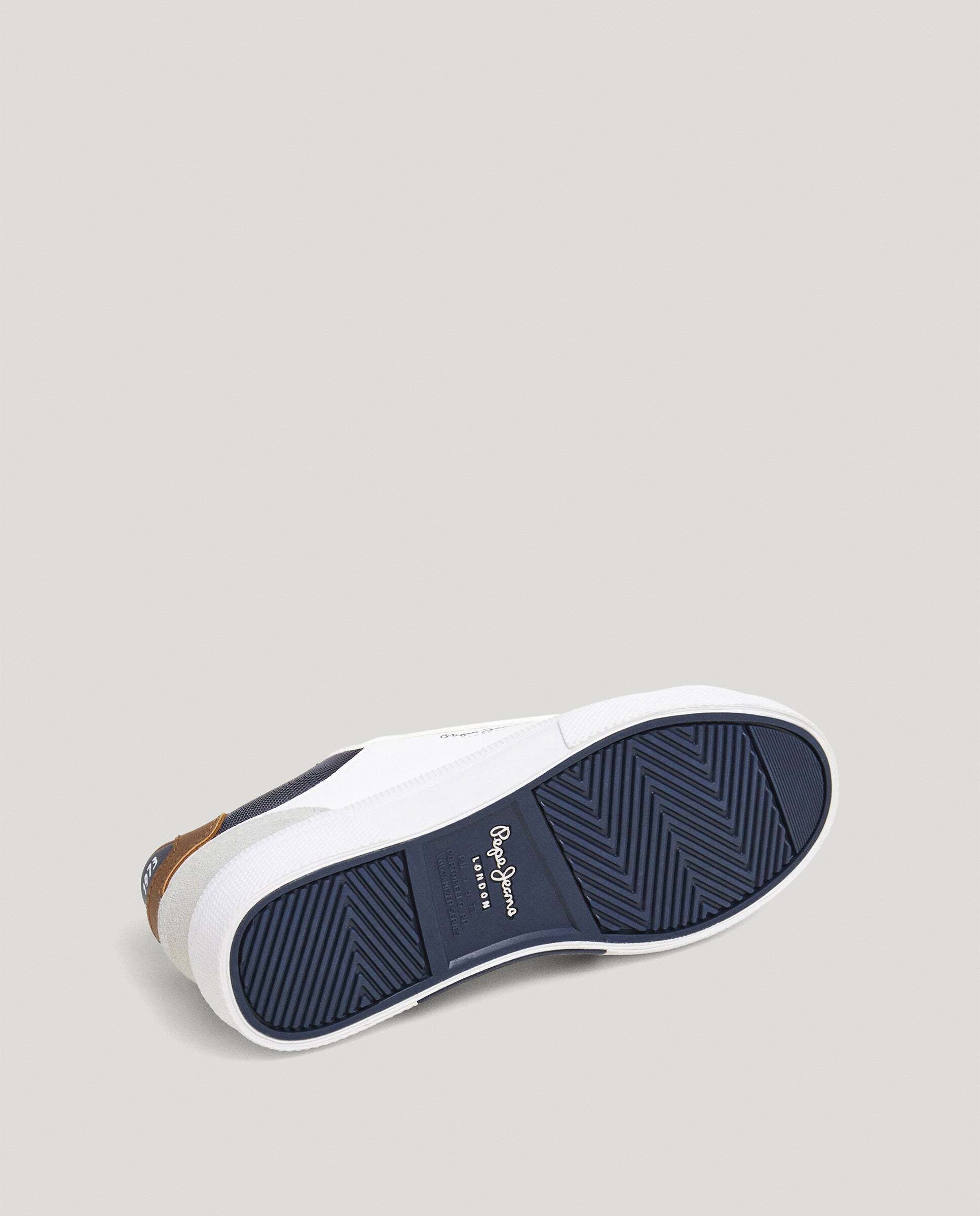 Imagen 6 de Zapatillas de niño de niño clásicas con detalles en ante - Pepe Jeans - kenton - Blanco Blanco