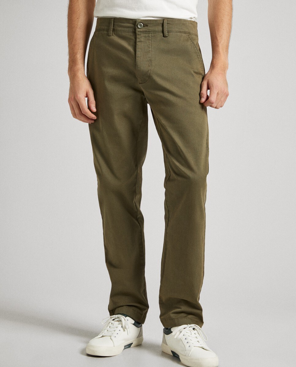 pantalon chino verde hombre