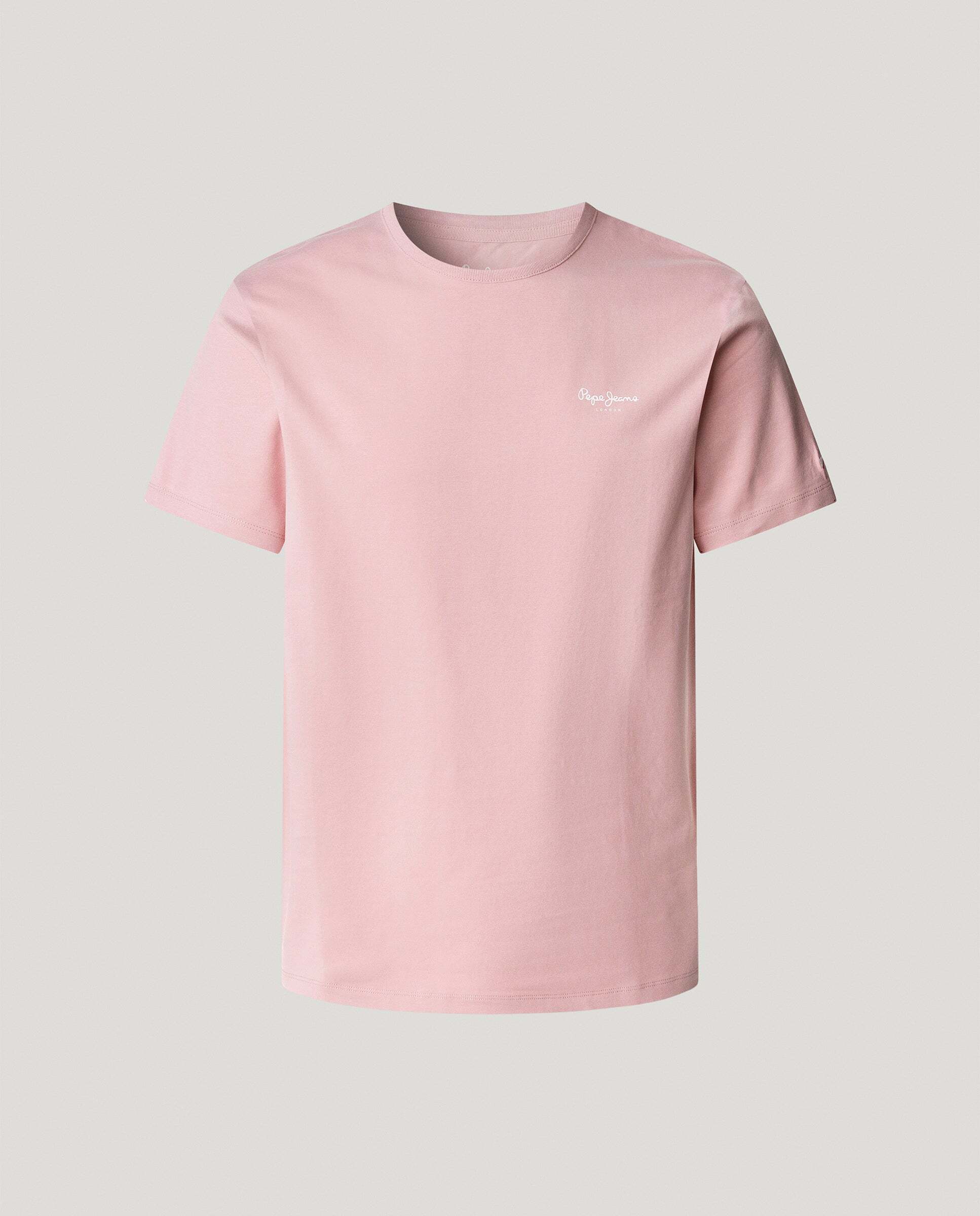 Camiseta de hombre ajustada con logotipo - Pepe Jeans - Rosa claro Rosa claro-6