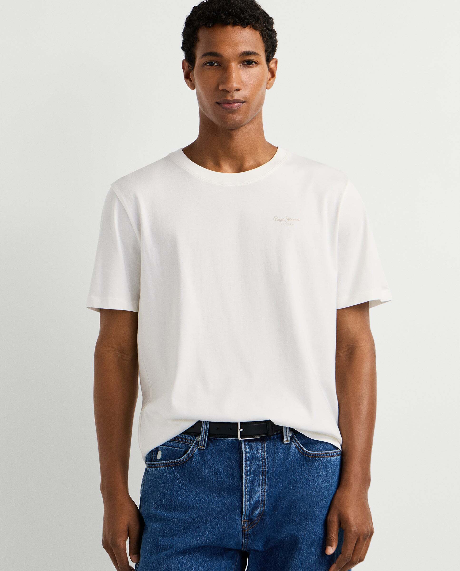 Imagen 1 de Camiseta de hombre logo estampado fit regular - Pepe Jeans - Blanco roto Blanco roto