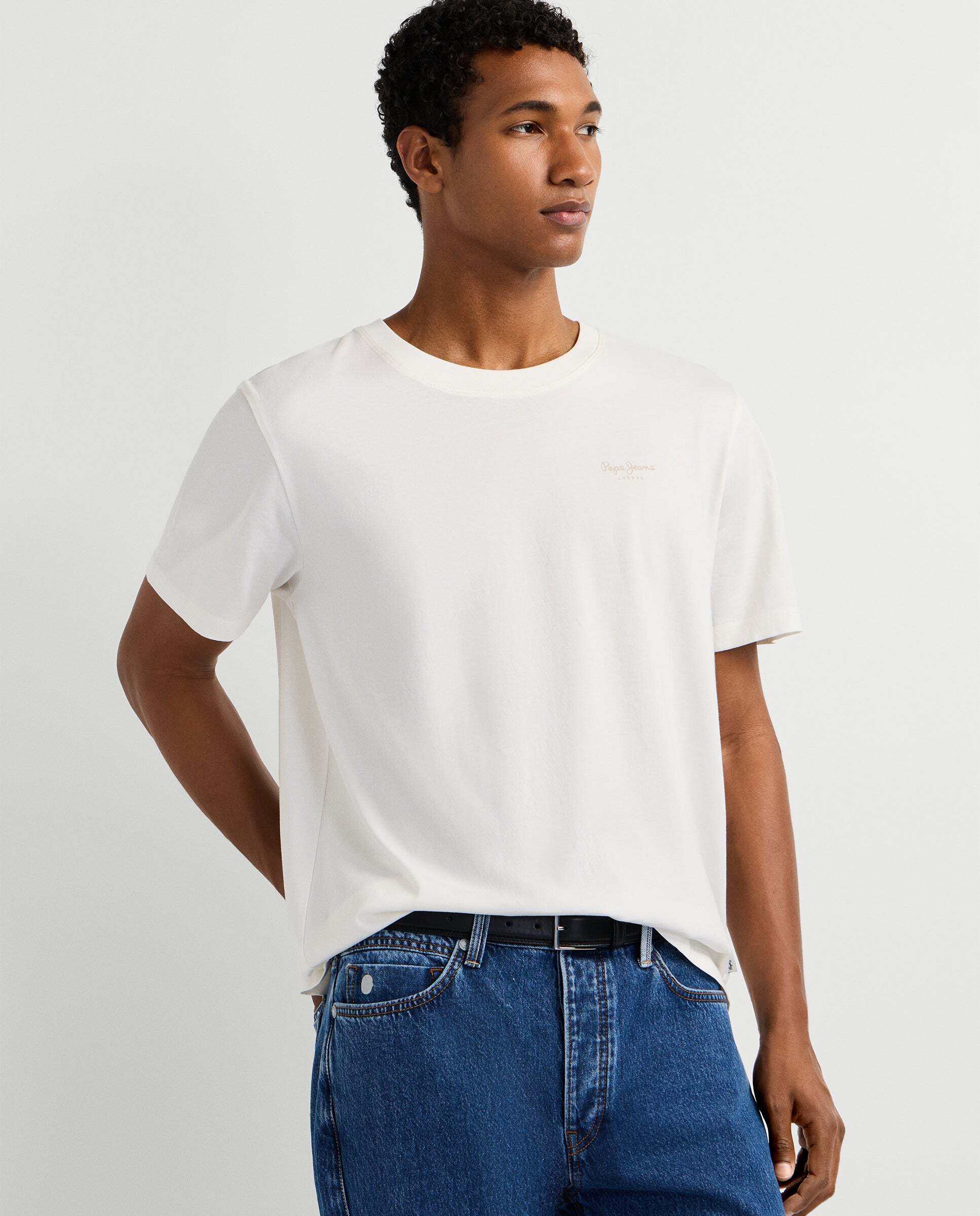 Imagen 6 de Camiseta de hombre logo estampado fit regular - Pepe Jeans - Blanco roto Blanco roto