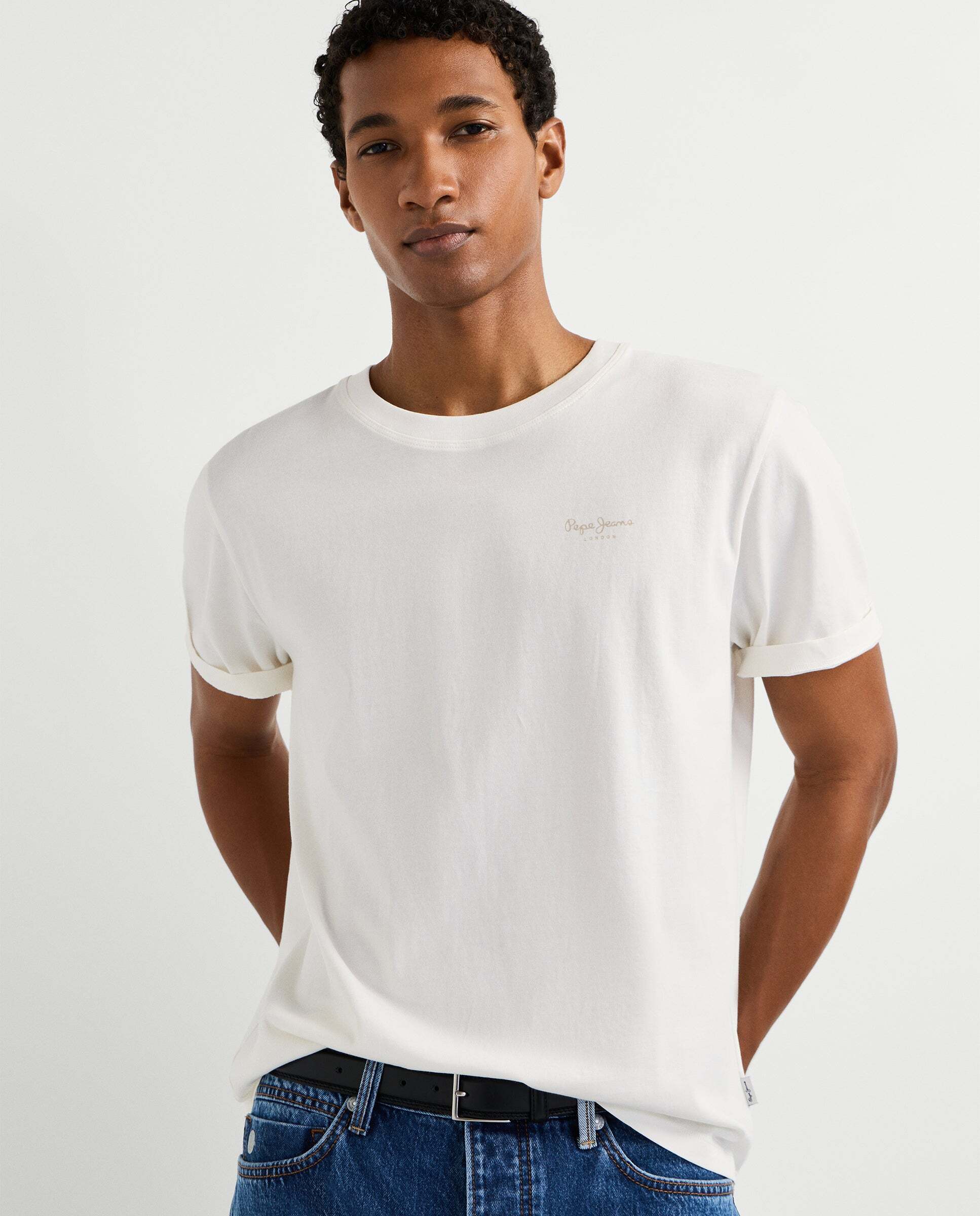 Imagen 7 de Camiseta de hombre logo estampado fit regular - Pepe Jeans - Blanco roto Blanco roto