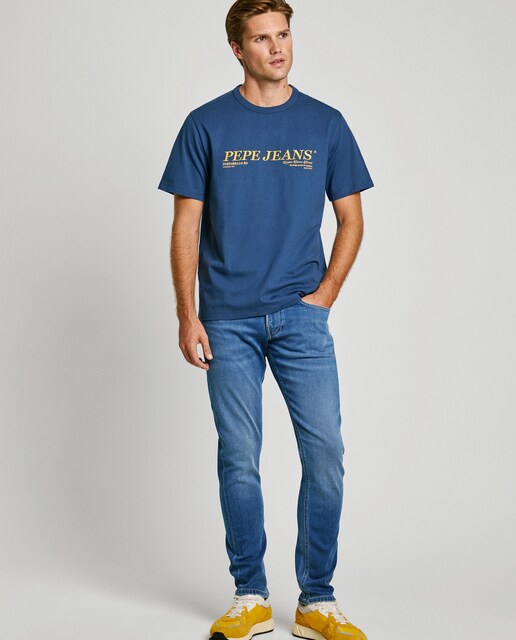 Imagen 0 de Vaquero de hombre Track fit slim en tejido elástico