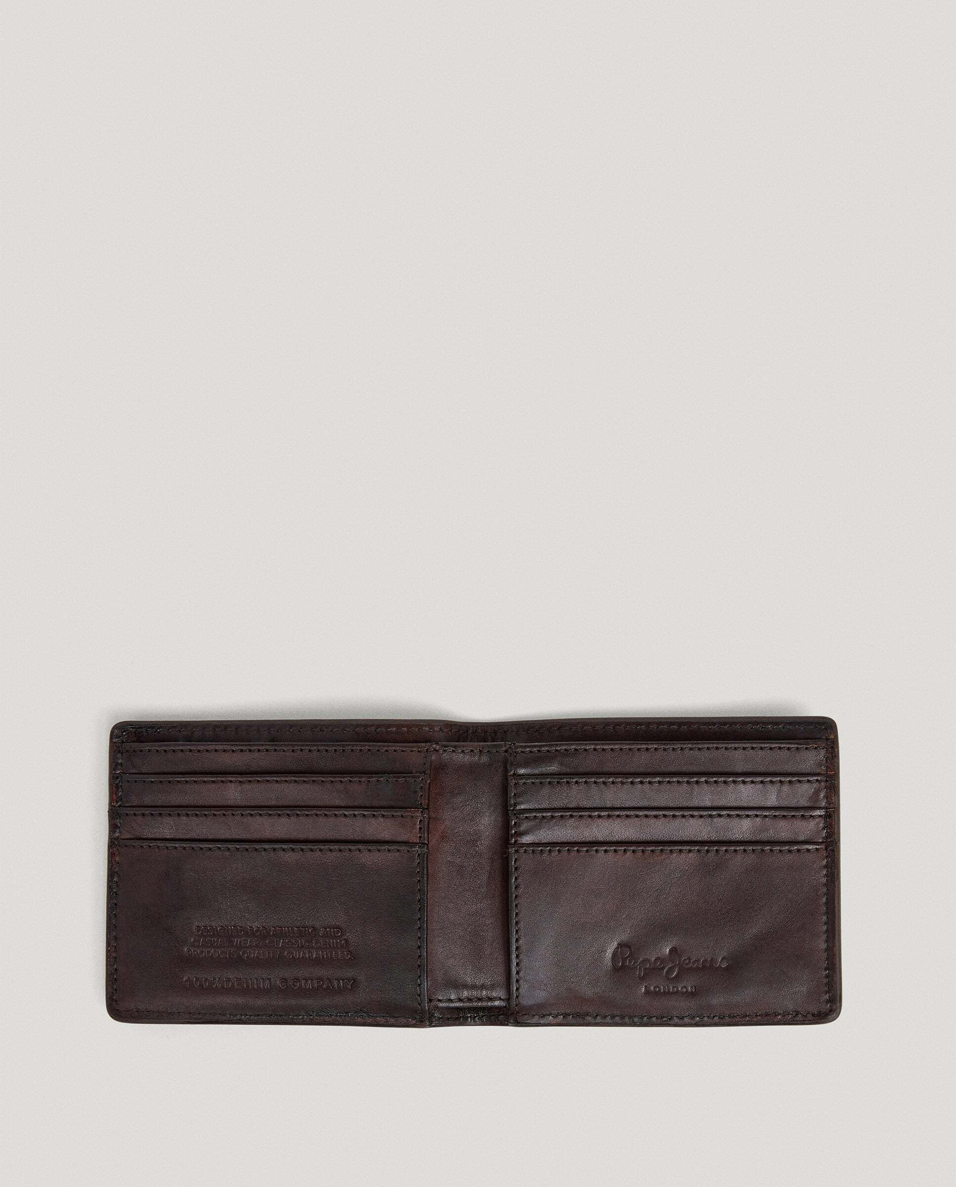 Cartera de hombre plegable 100% piel - Pepe Jeans - Marrón Marrón-2