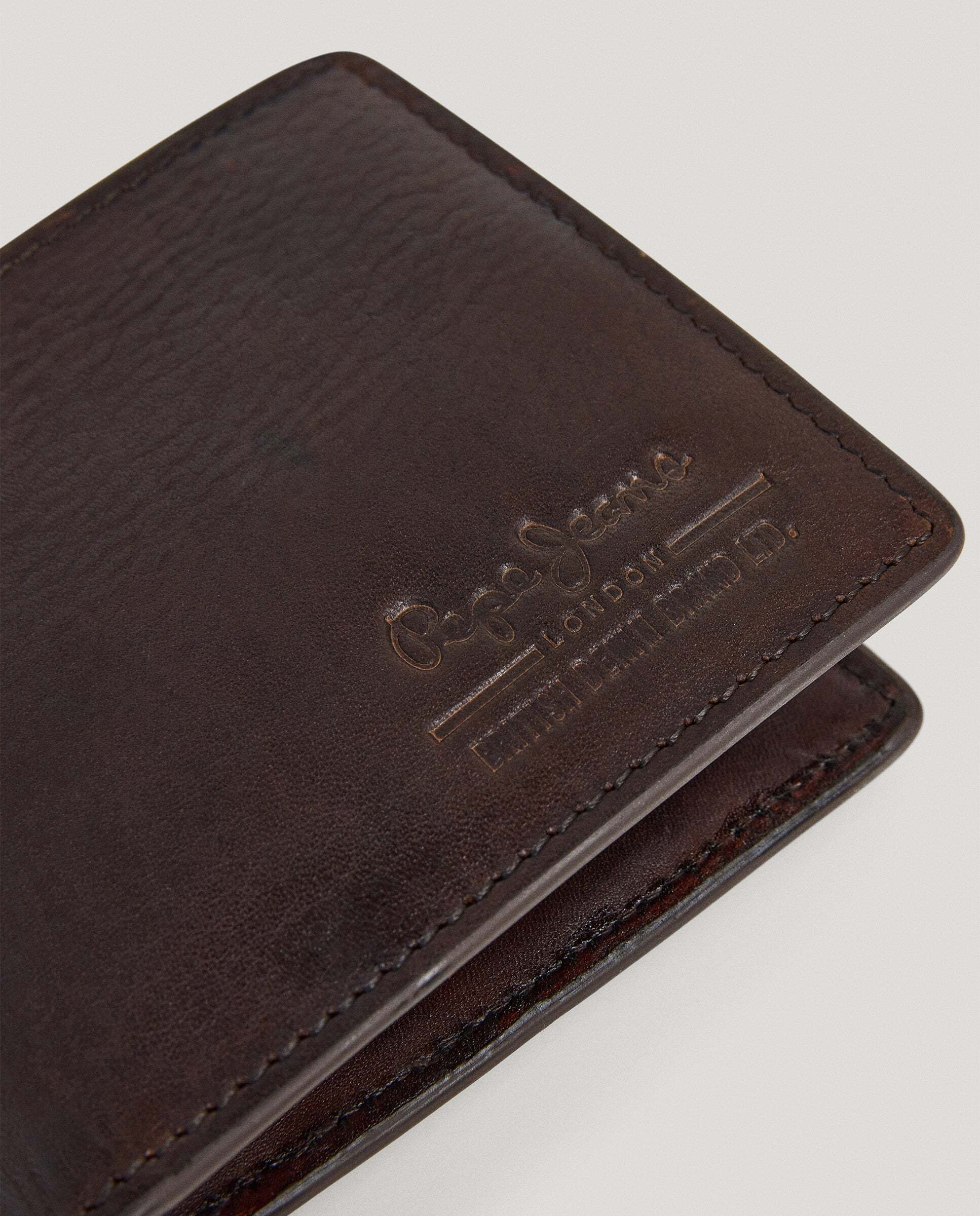 Cartera de hombre plegable 100% piel - Pepe Jeans - Marrón Marrón-4