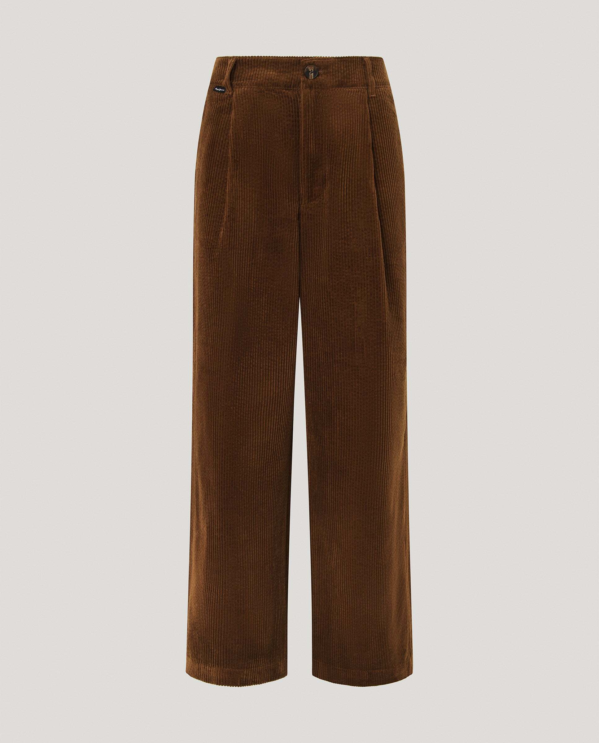 Pantalón de mujer de pana fit recto - Pepe Jeans - Marrón Marrón-9