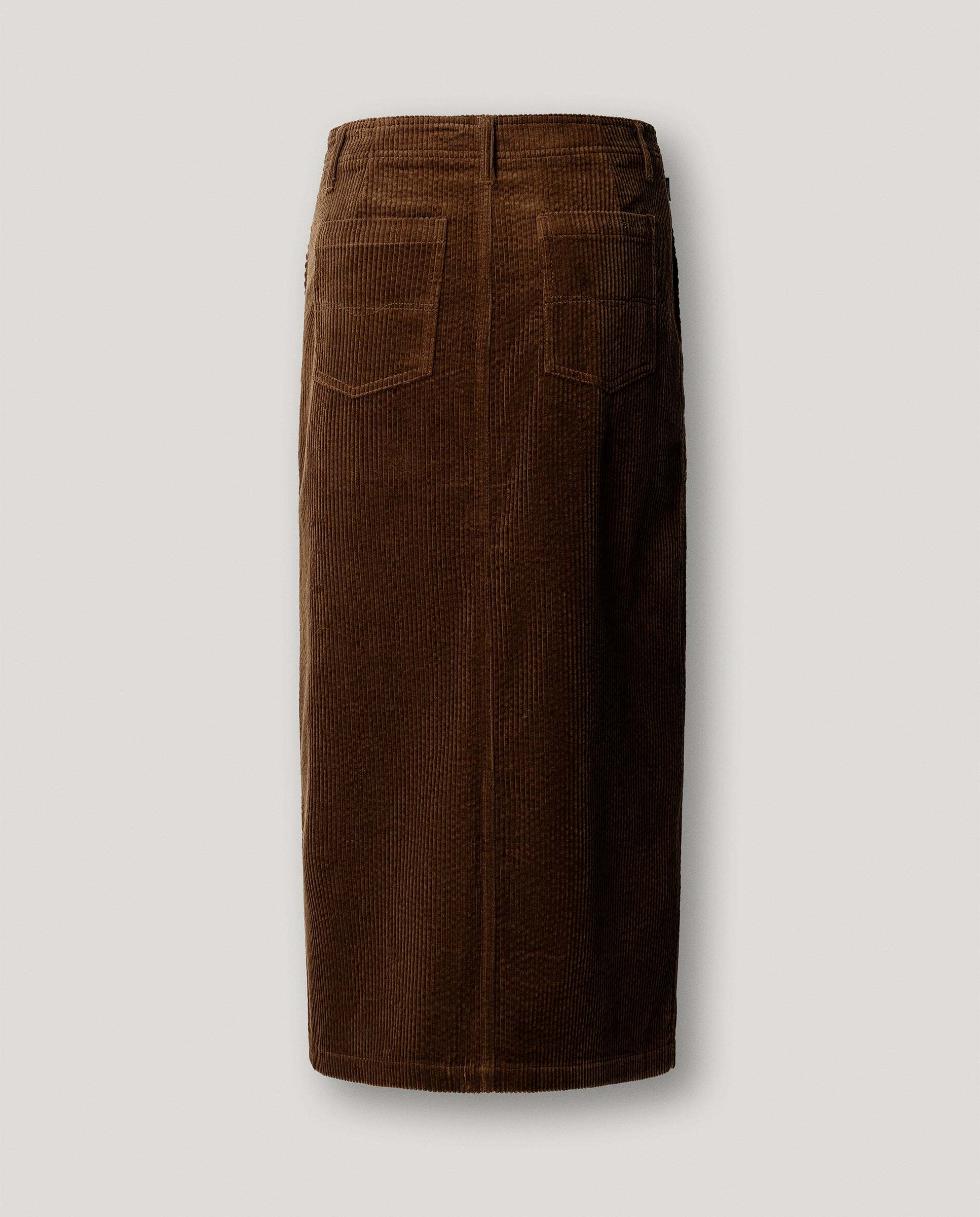Falda de mujer midi de pana - Pepe Jeans - Marrón Marrón-5
