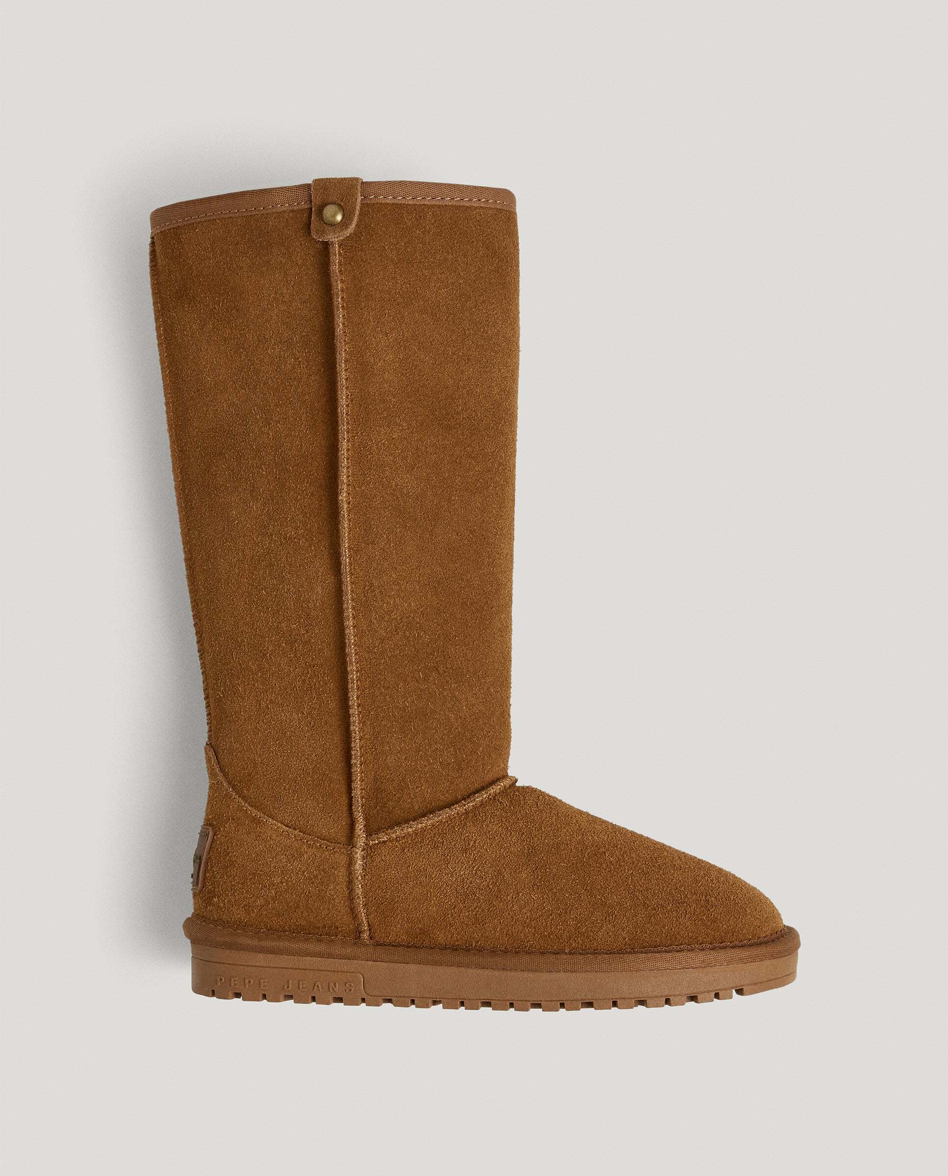 Bota con pelo de mujer de ante - Pepe Jeans - Marrón Marrón-4