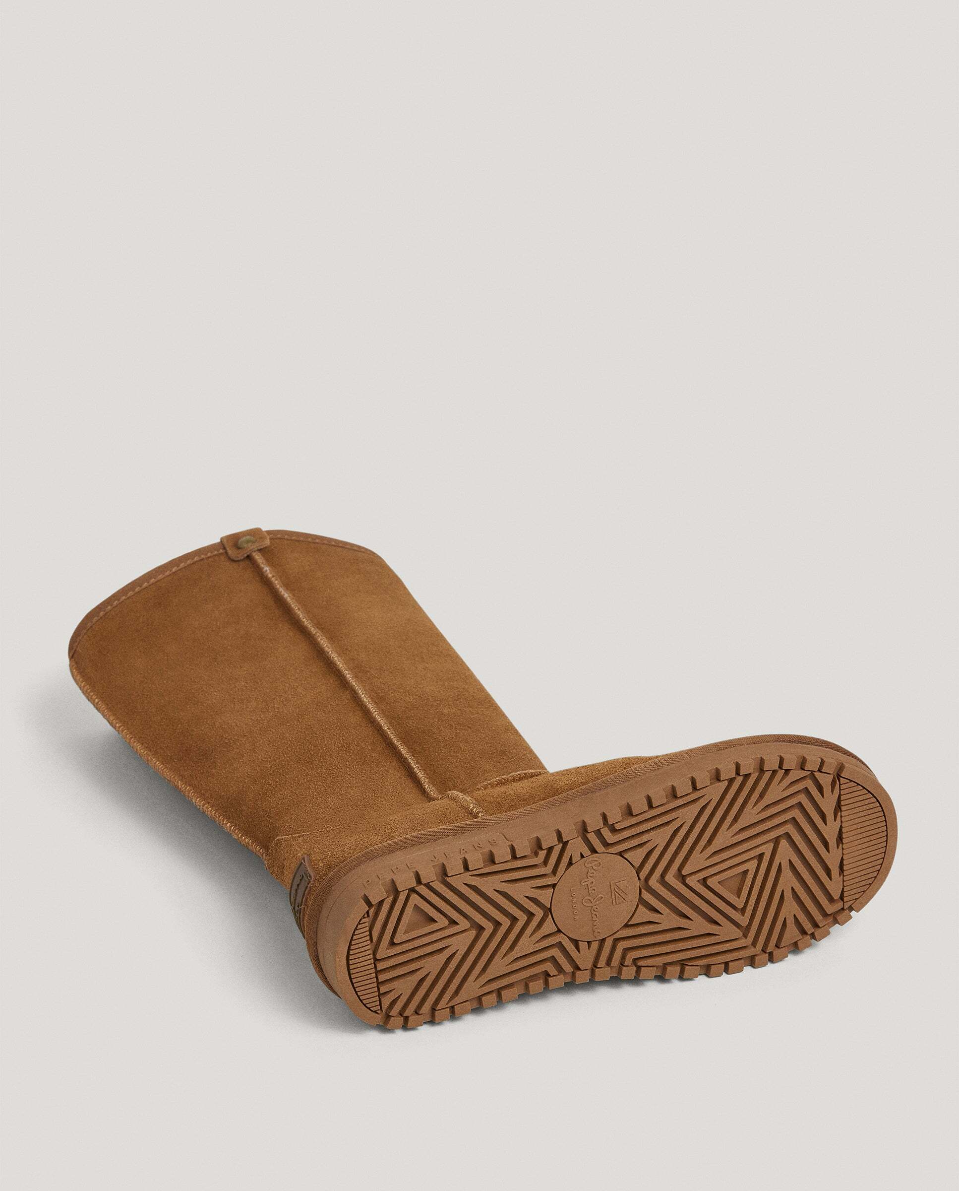 Bota con pelo de mujer de ante - Pepe Jeans - Marrón Marrón-6