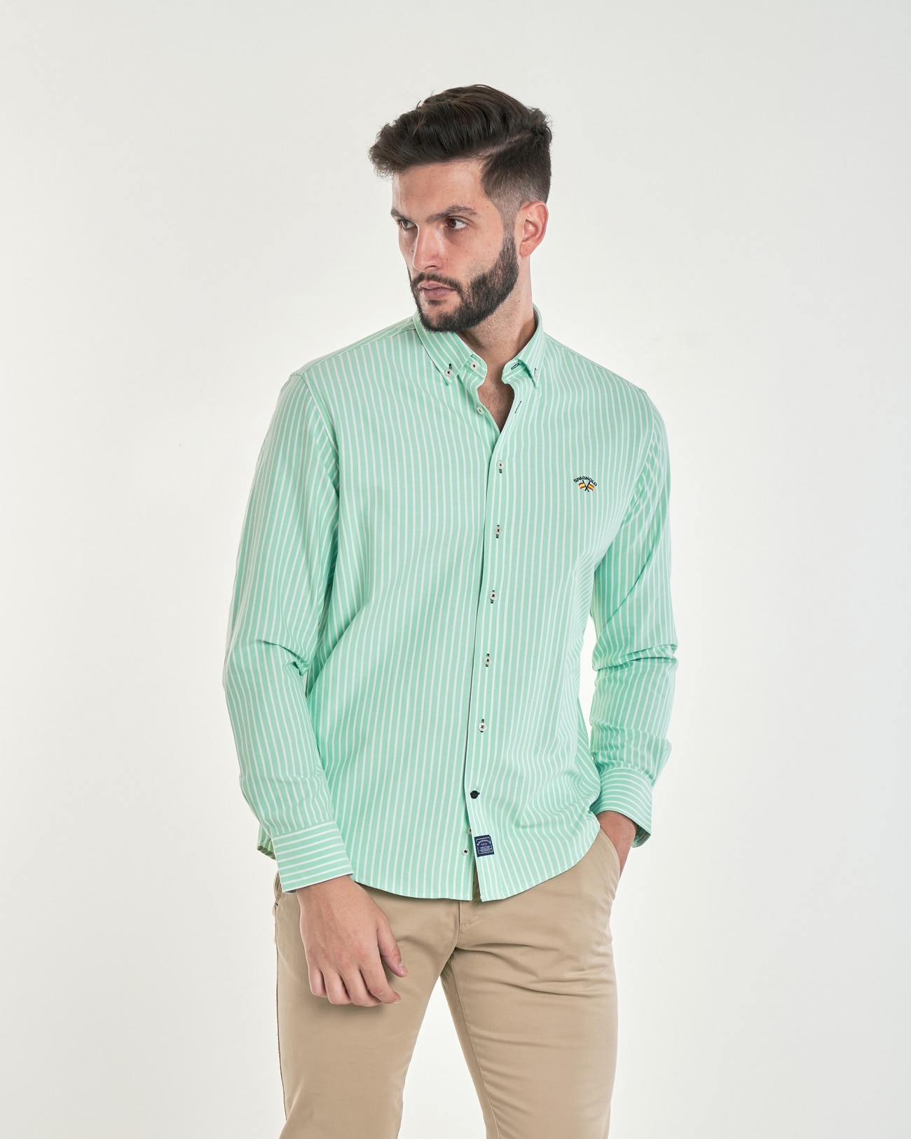 Camisa hombre verde discount agua