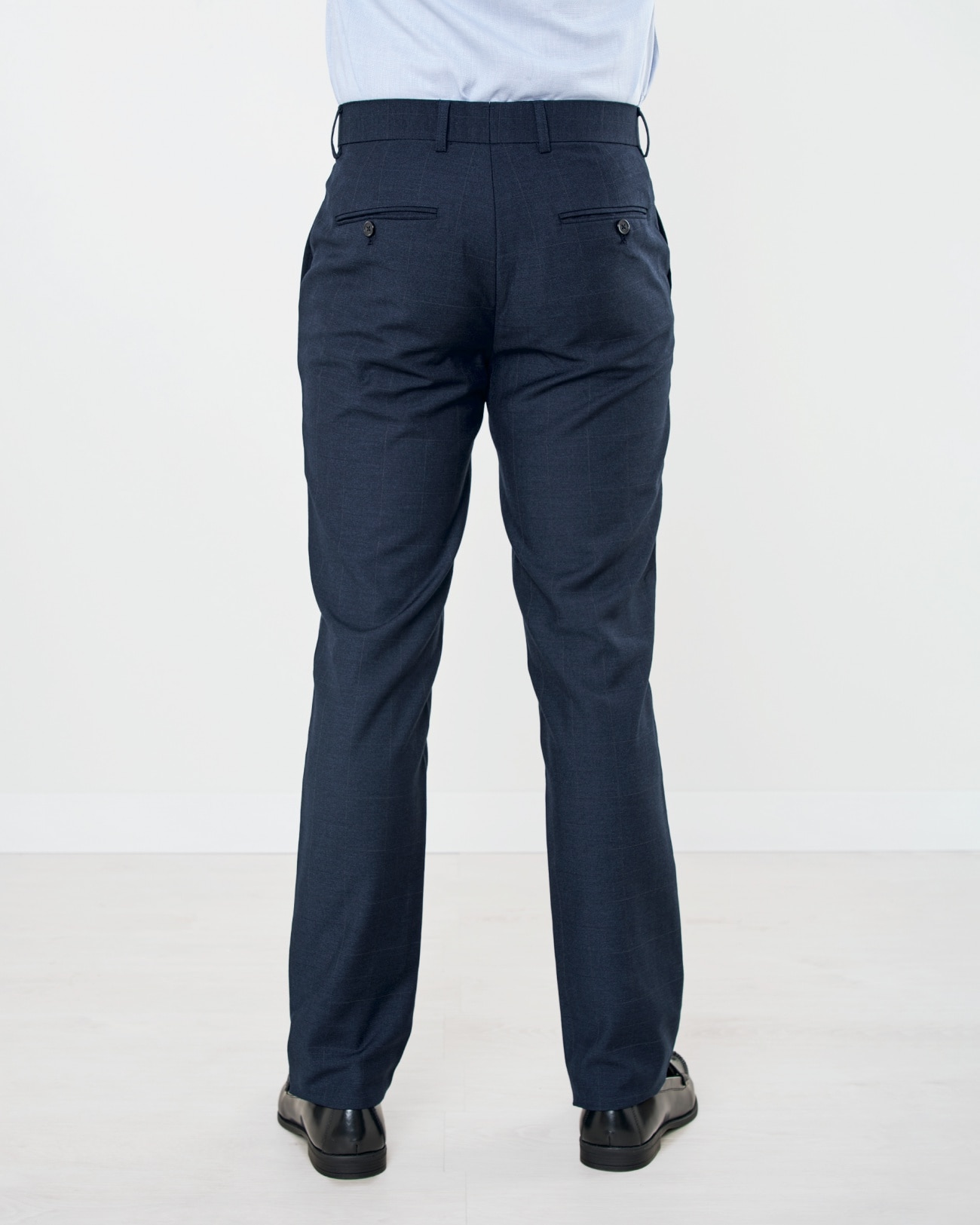Pantalón traje de hombre slim liso en - Spagnolo - Azul Azul-3
