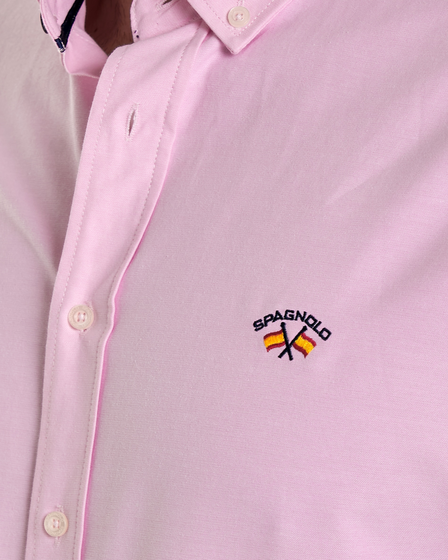 Camisa 8068 c/boton bandera oxf.liso - Spagnolo - Rosa claro Rosa claro-2
