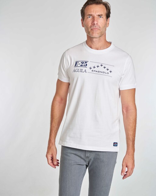 Imagen 0 de Camiseta de hombre color blanco logo Colección Patrulla Águila de manga corta