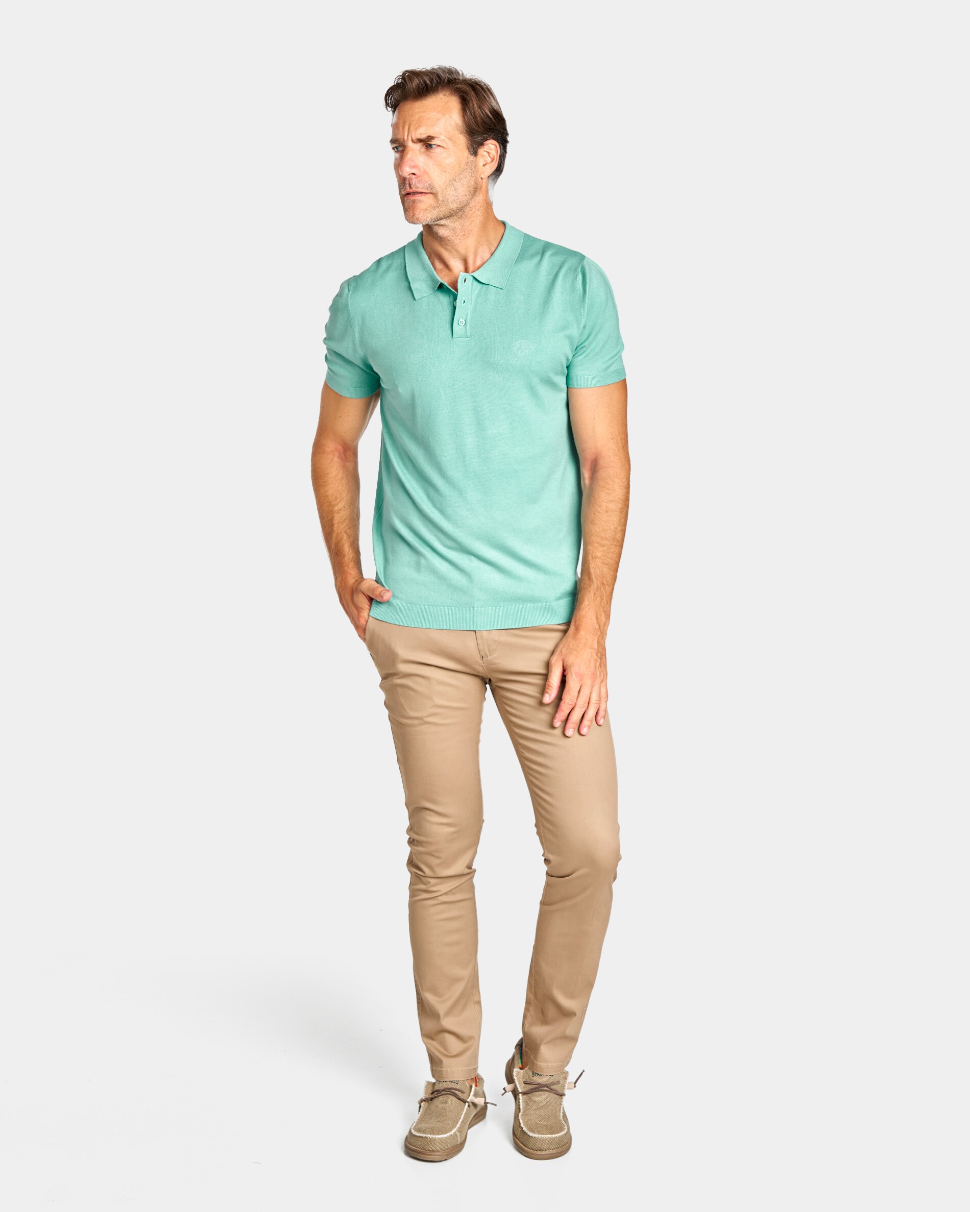 Polo de hombre verde agua de manga corta Spagnolo El Corte Ingles