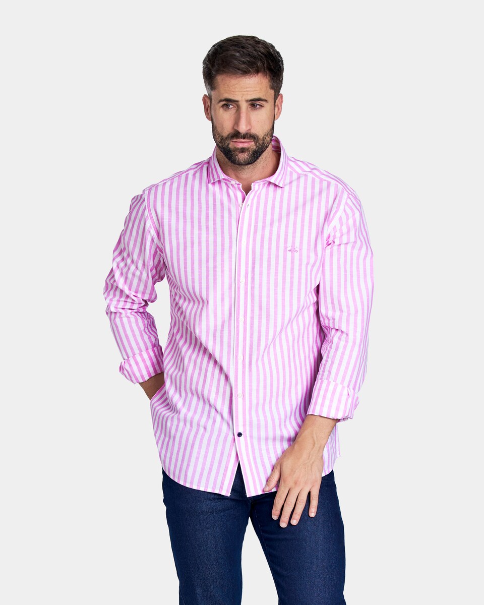 Camisas Slim Camisas Hombre Spagnolo Camisa De Semihilo De Hombre