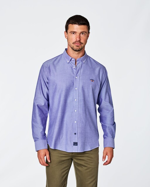 Imagen 0 de Camisa oxford de hombre corte regular liso