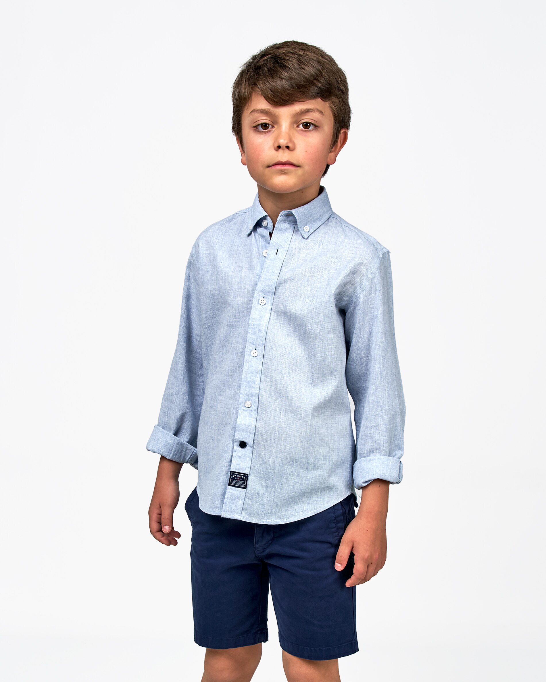Imagen 0 de Camisa lino Azul claro