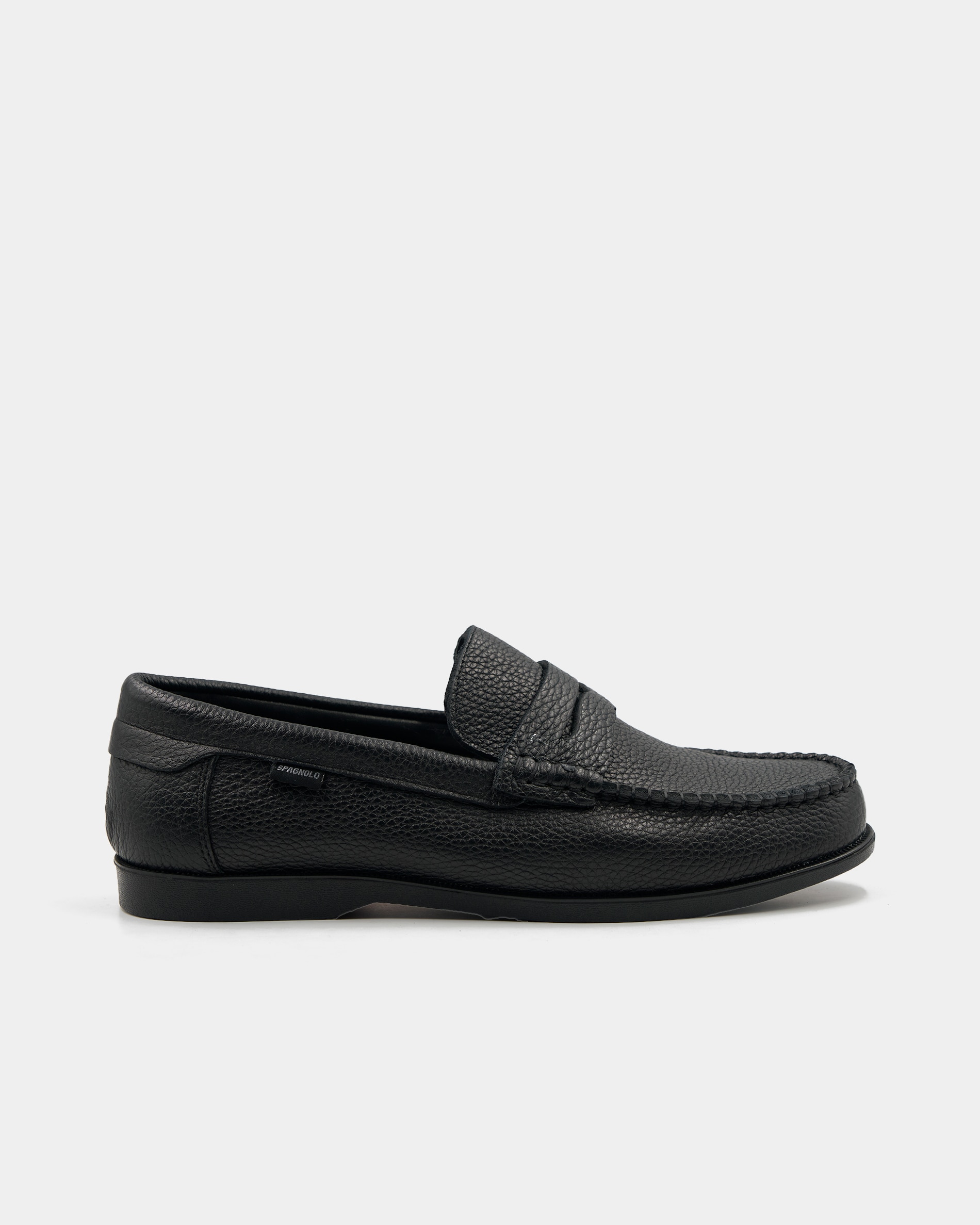 Spagnolo - Zapato mocasín de hombre de piel en color negro.