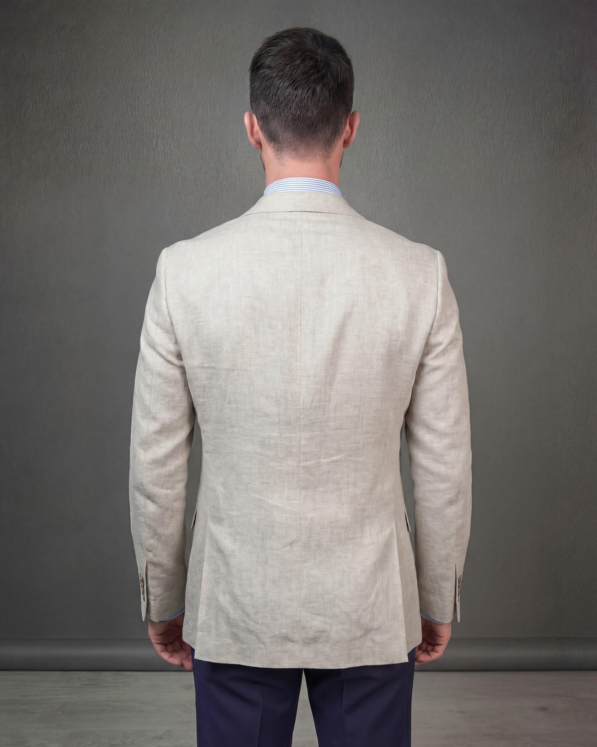 Americana de hombre de punto - Spagnolo - Beige Beige-2