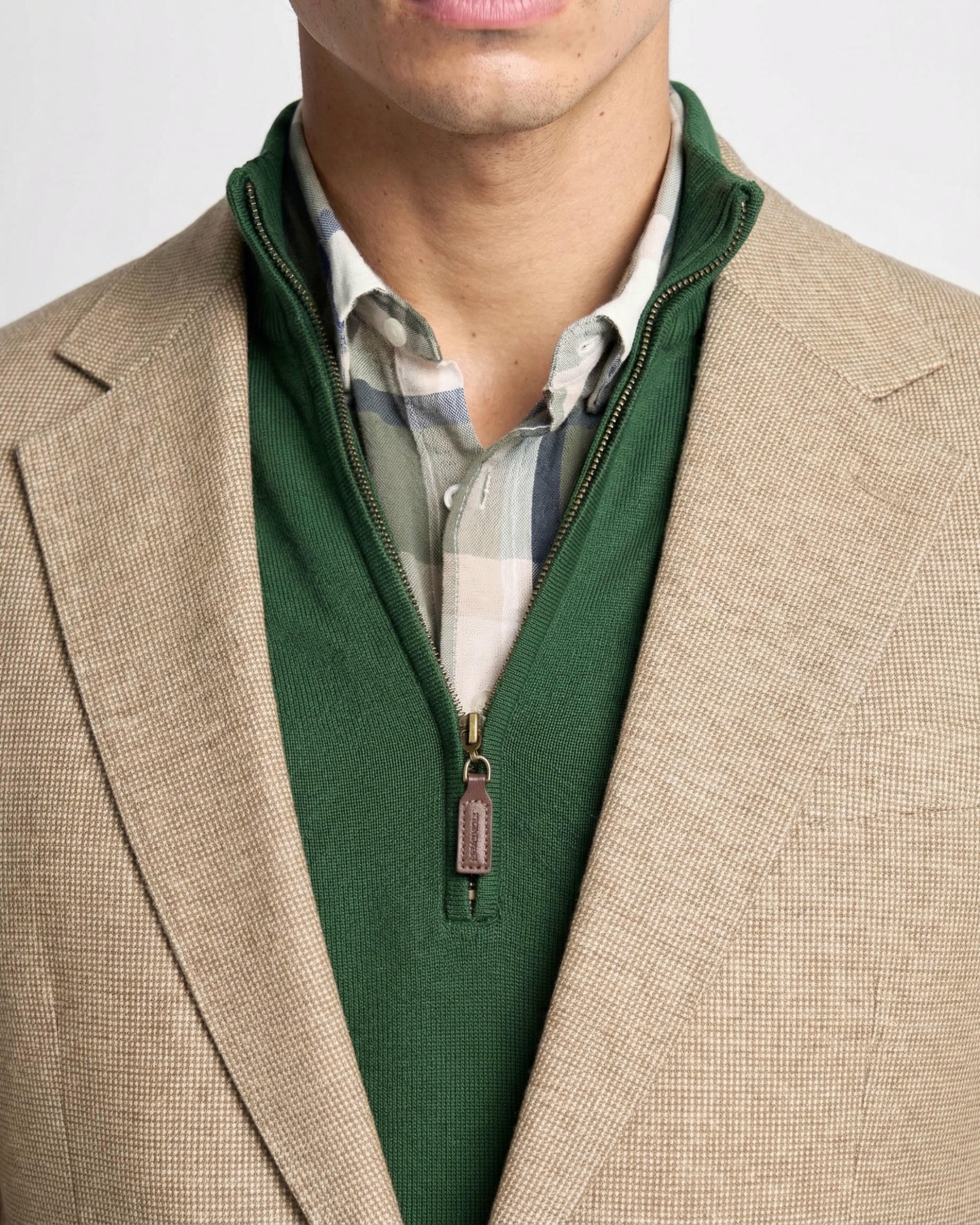 Americana de hombre de punto con bolsillos de parche - Spagnolo - Camel Camel-2