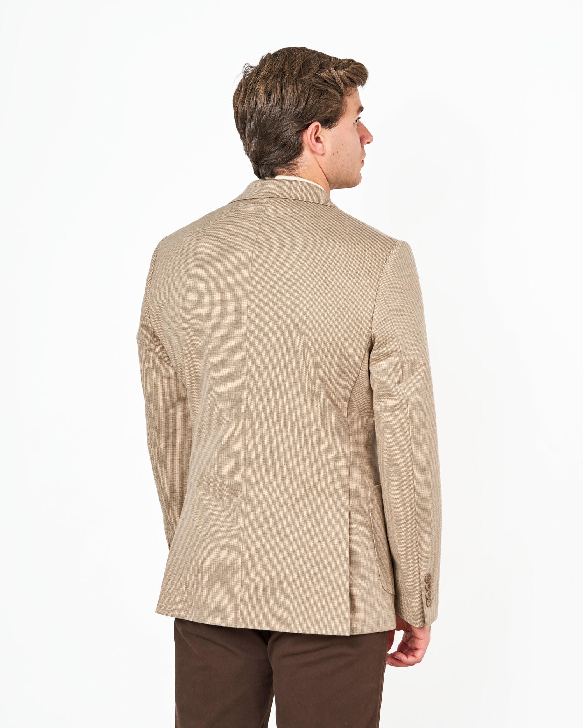Americana de hombre de punto con bolsillos de parche - Spagnolo - Camel Camel-3