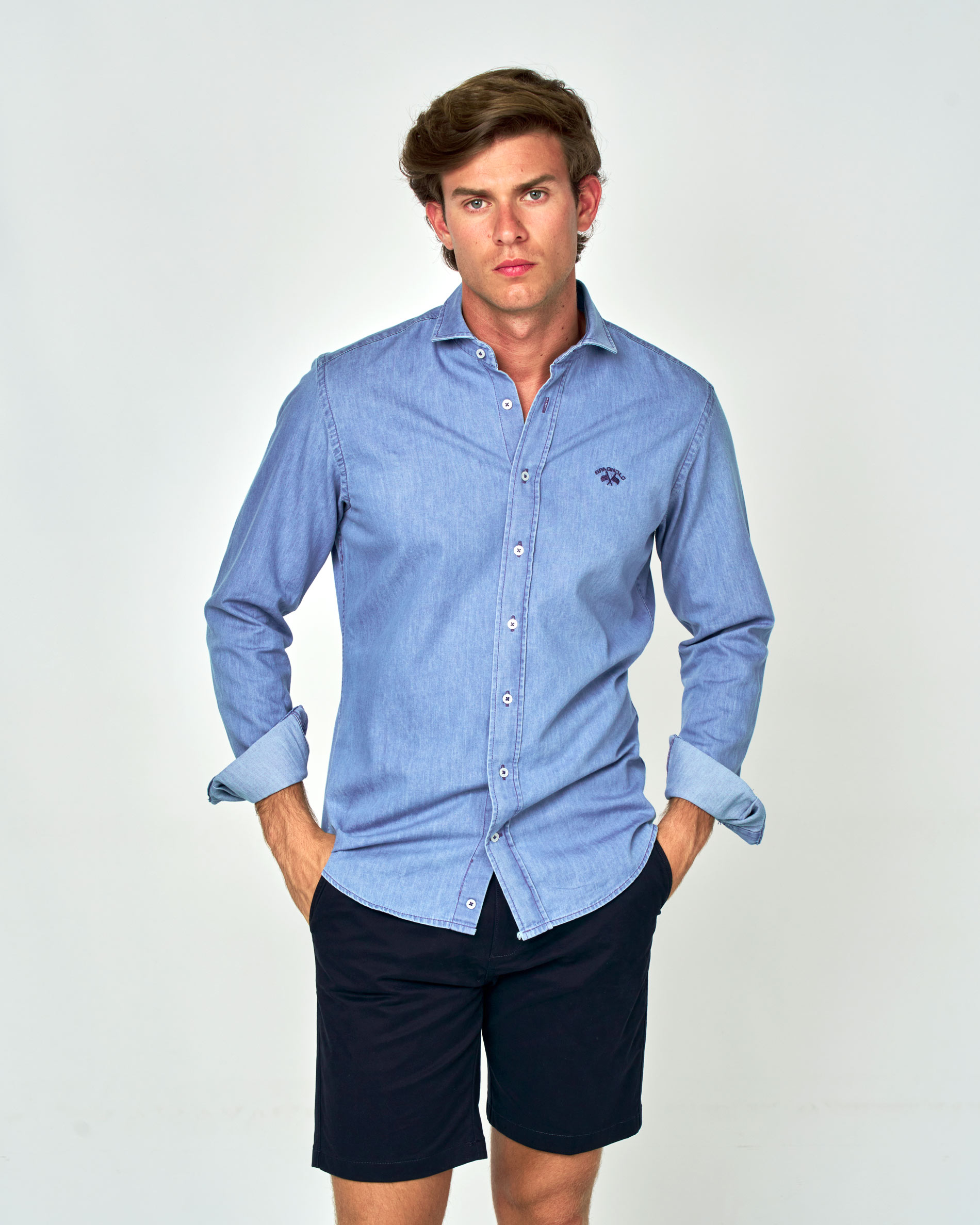 Imagen 0 de Camisa denim Azul