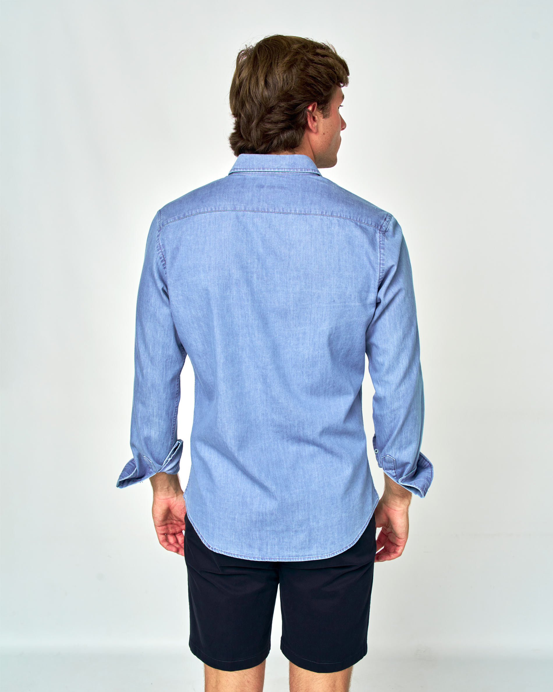 Camisa denim - Spagnolo - Azul Azul-3