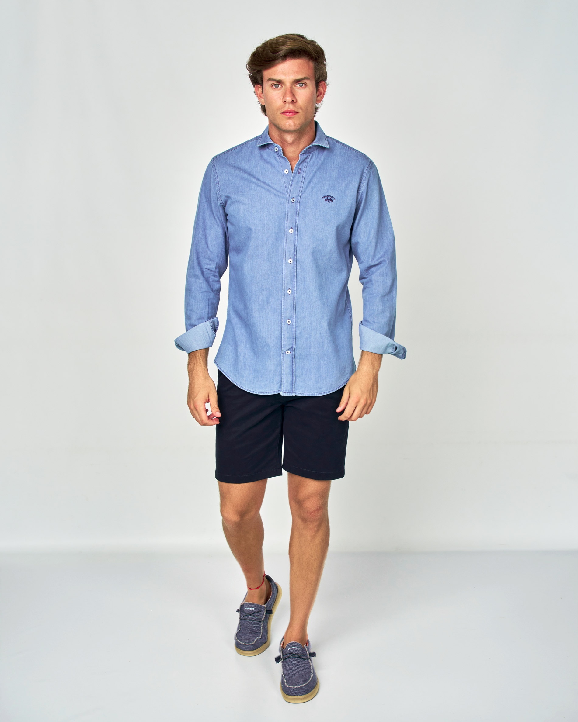 Camisa denim - Spagnolo - Azul Azul-4